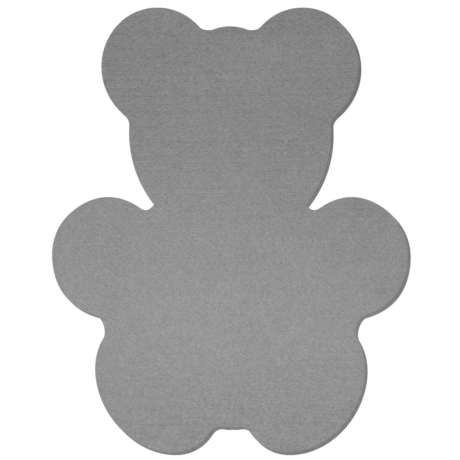 Teddy Filz Zuschnitt Grau 3-60cm