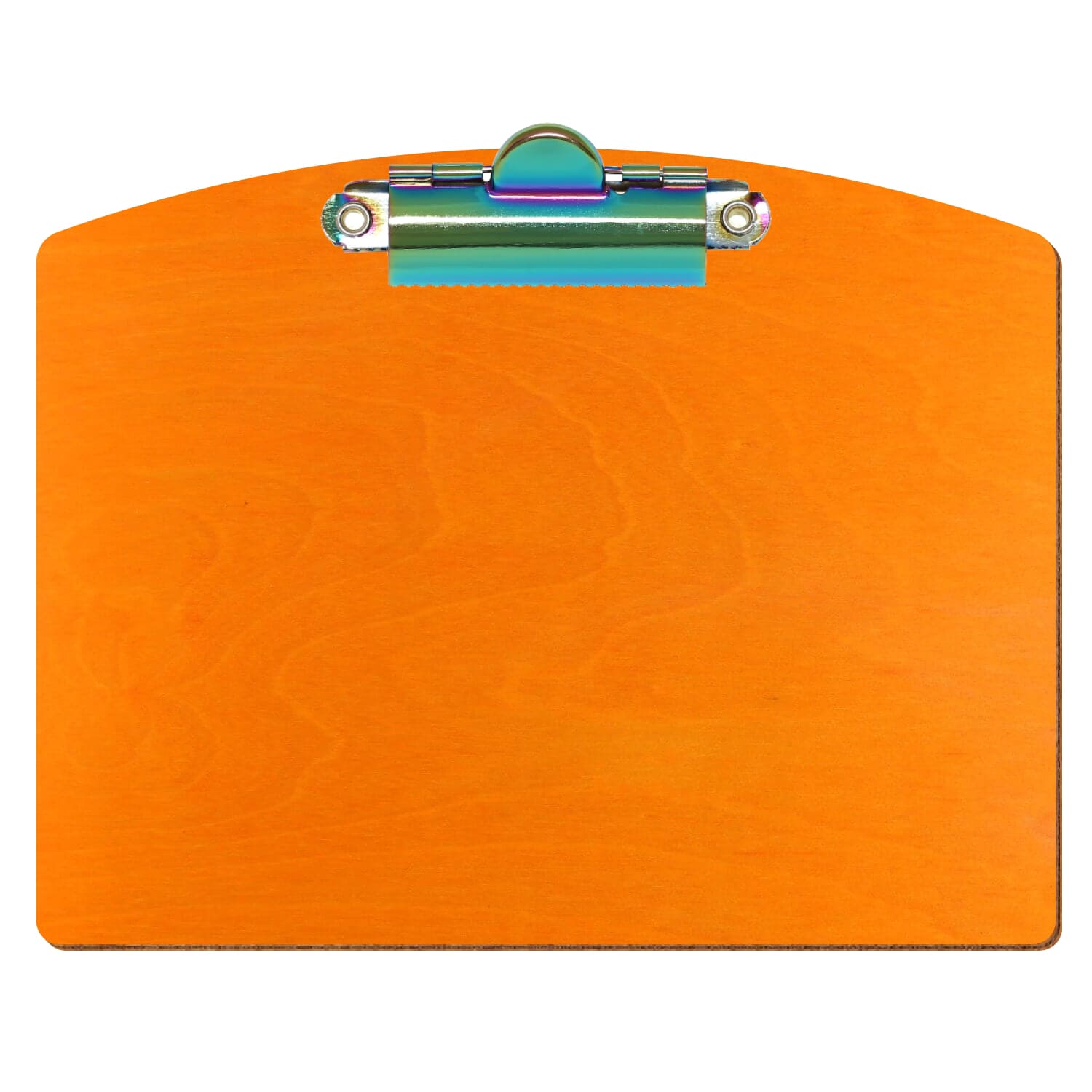 Klemmbrett Segmentform Orange A6 querkant Zahnklemme Regenbogen