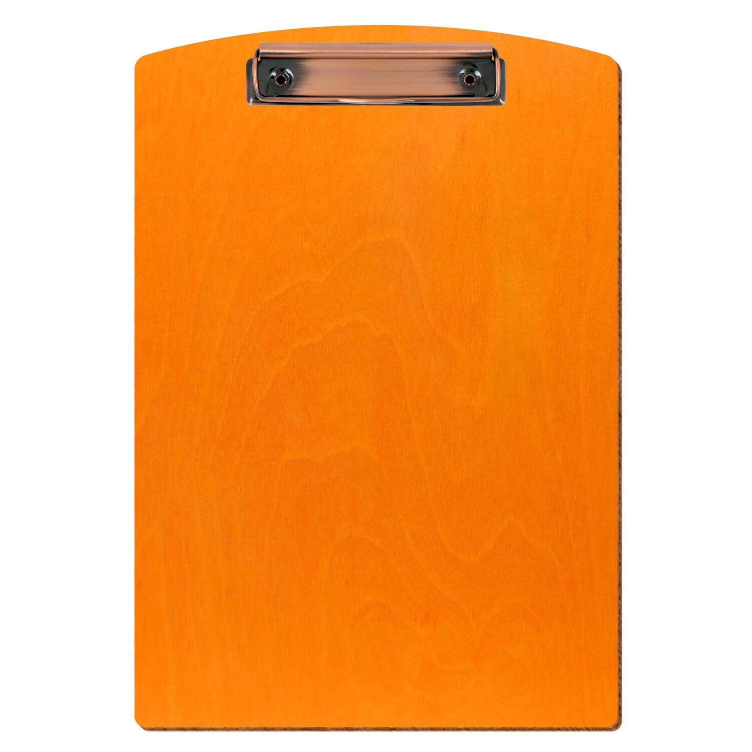 Klemmbrett Segmentform Orange A4 hochkant Bügelklemme Kupfer