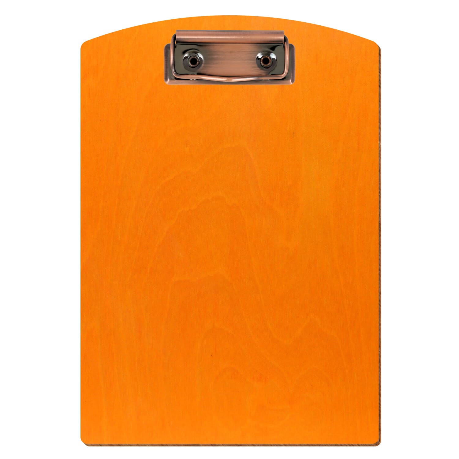 Klemmbrett Segmentform Orange A5 hochkant Bügelklemme Kupfer