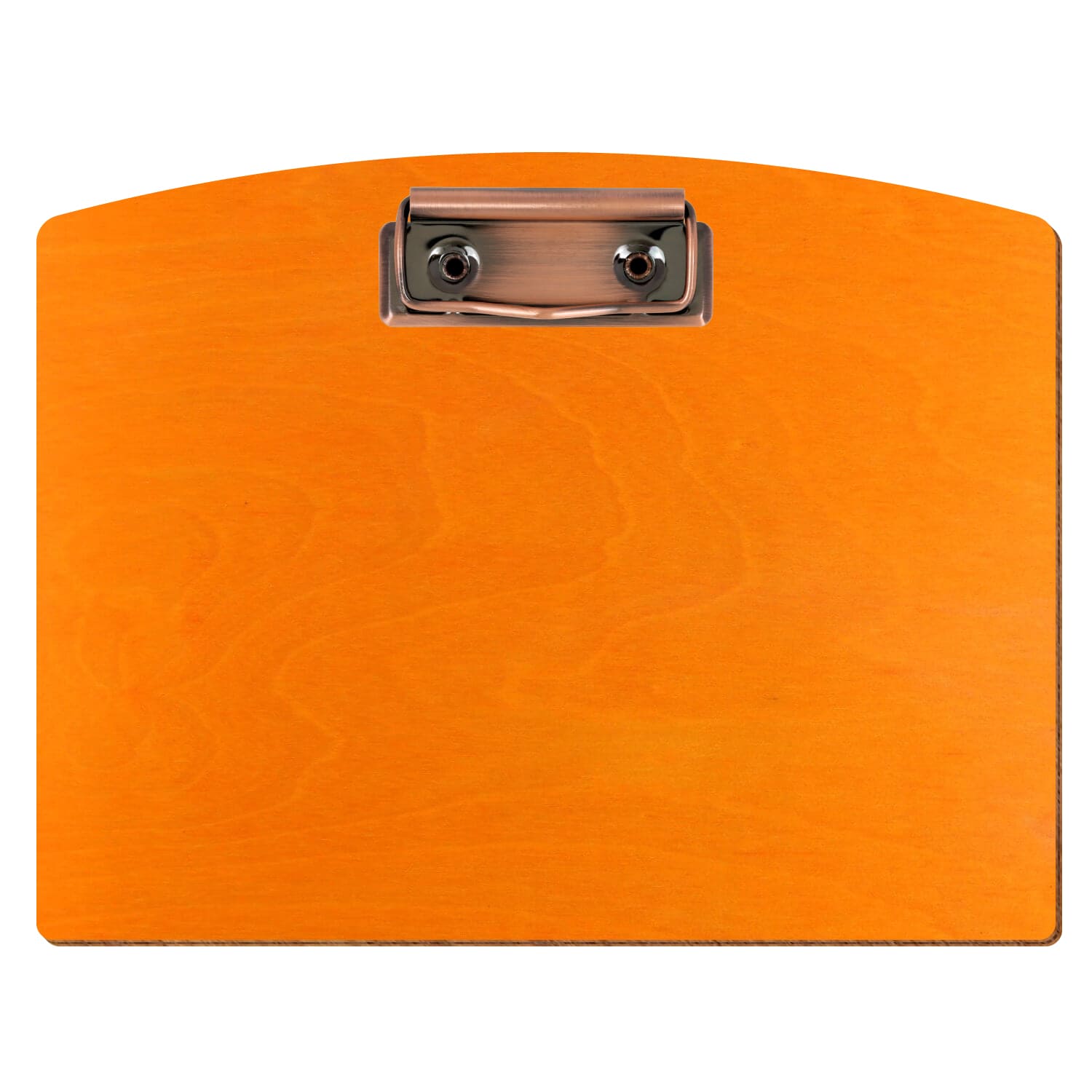 Klemmbrett Segmentform Orange A5 querkant Bügelklemme Kupfer