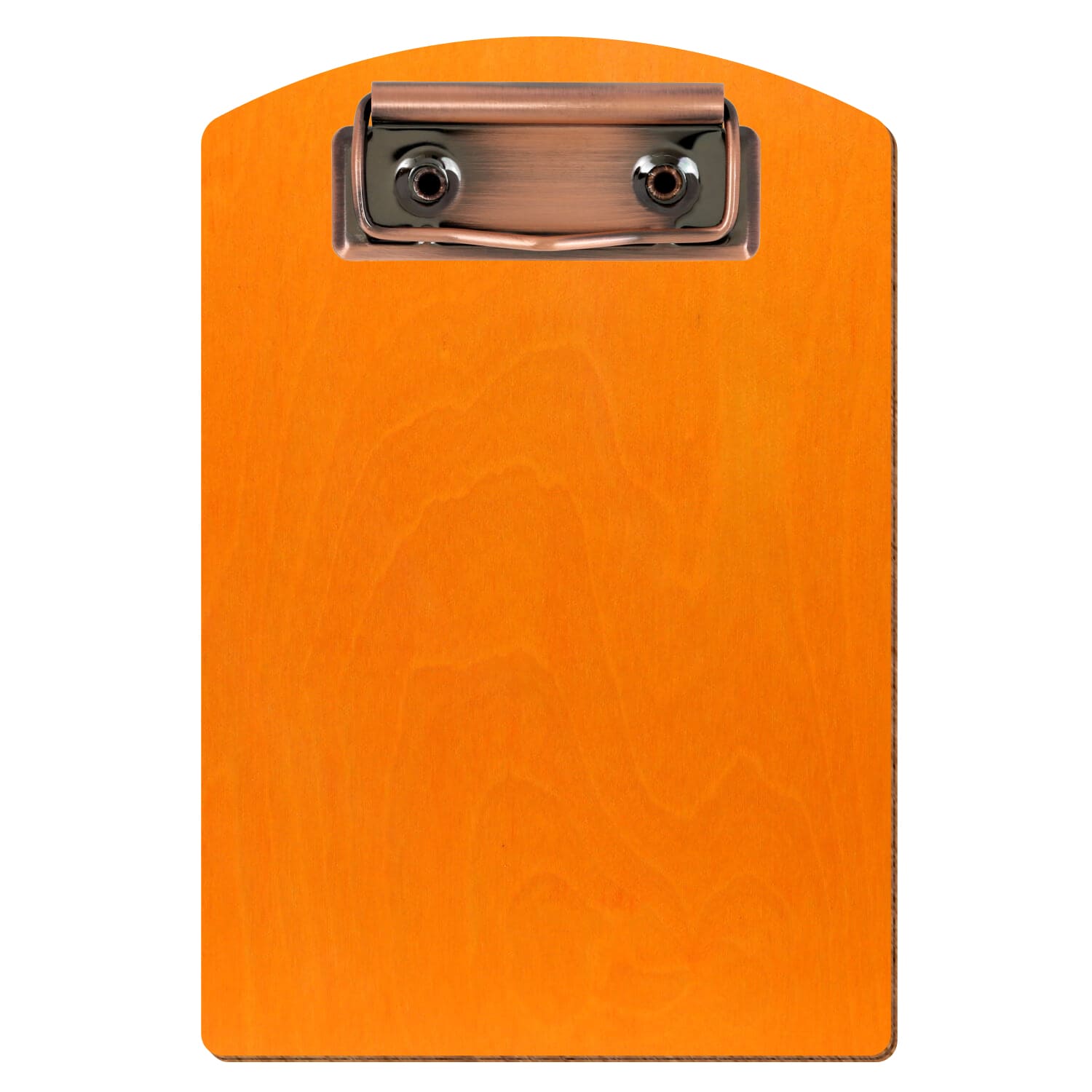 Klemmbrett Segmentform Orange A6 hochkant Bügelklemme Kupfer
