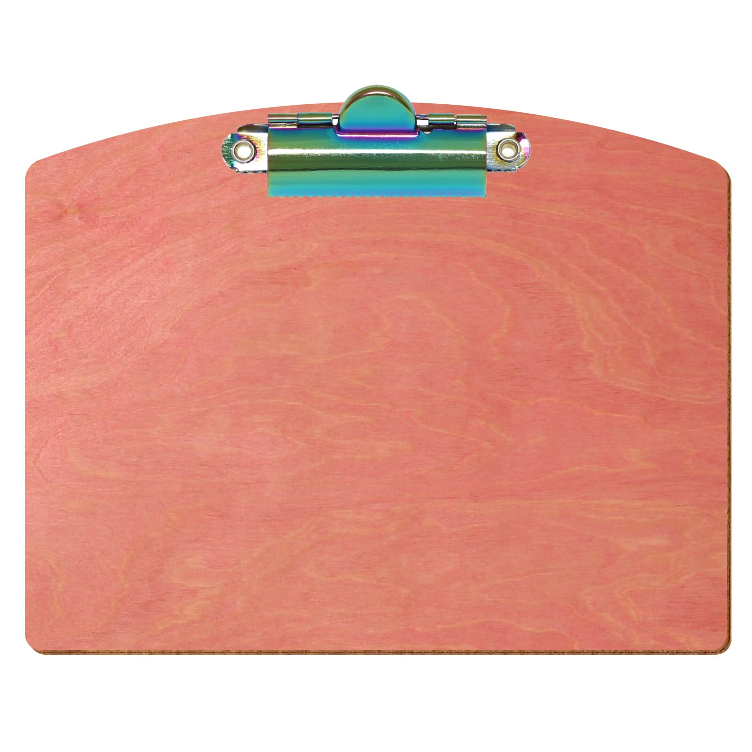 Klemmbrett Segmentform Rosa A6 querkant Zahnklemme Regenbogen