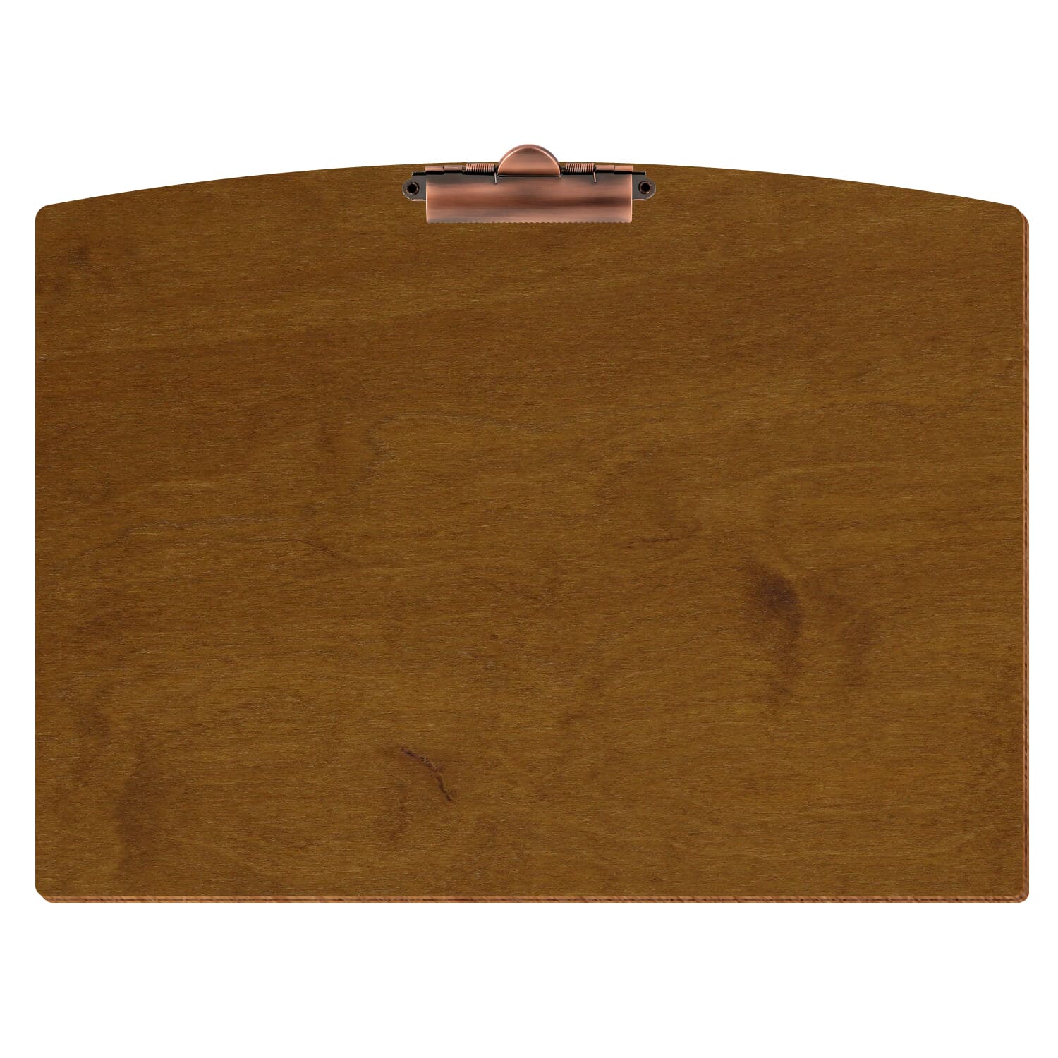 Klemmbrett Segmentform Teak A3 querkant Zahnklemme Kupfer