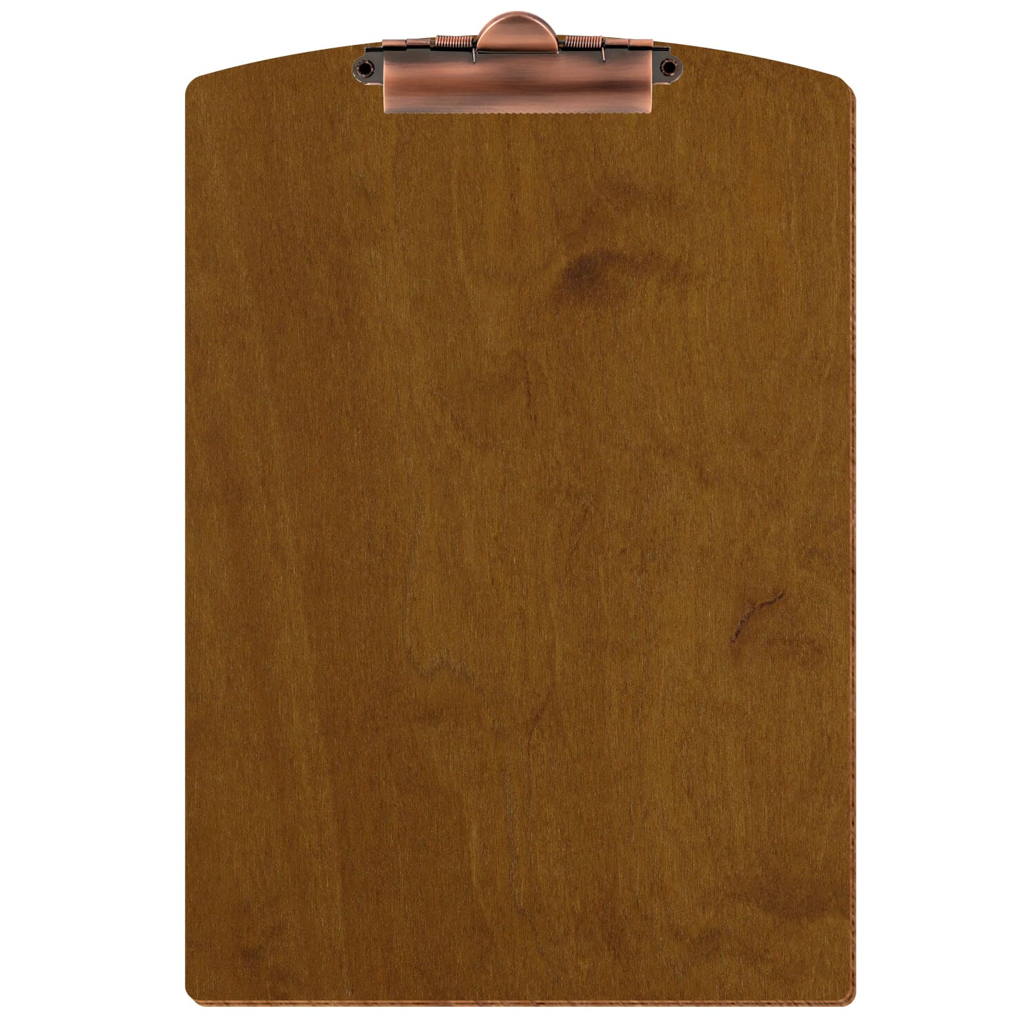 Klemmbrett Segmentform Teak A4 hochkant Zahnklemme Kupfer