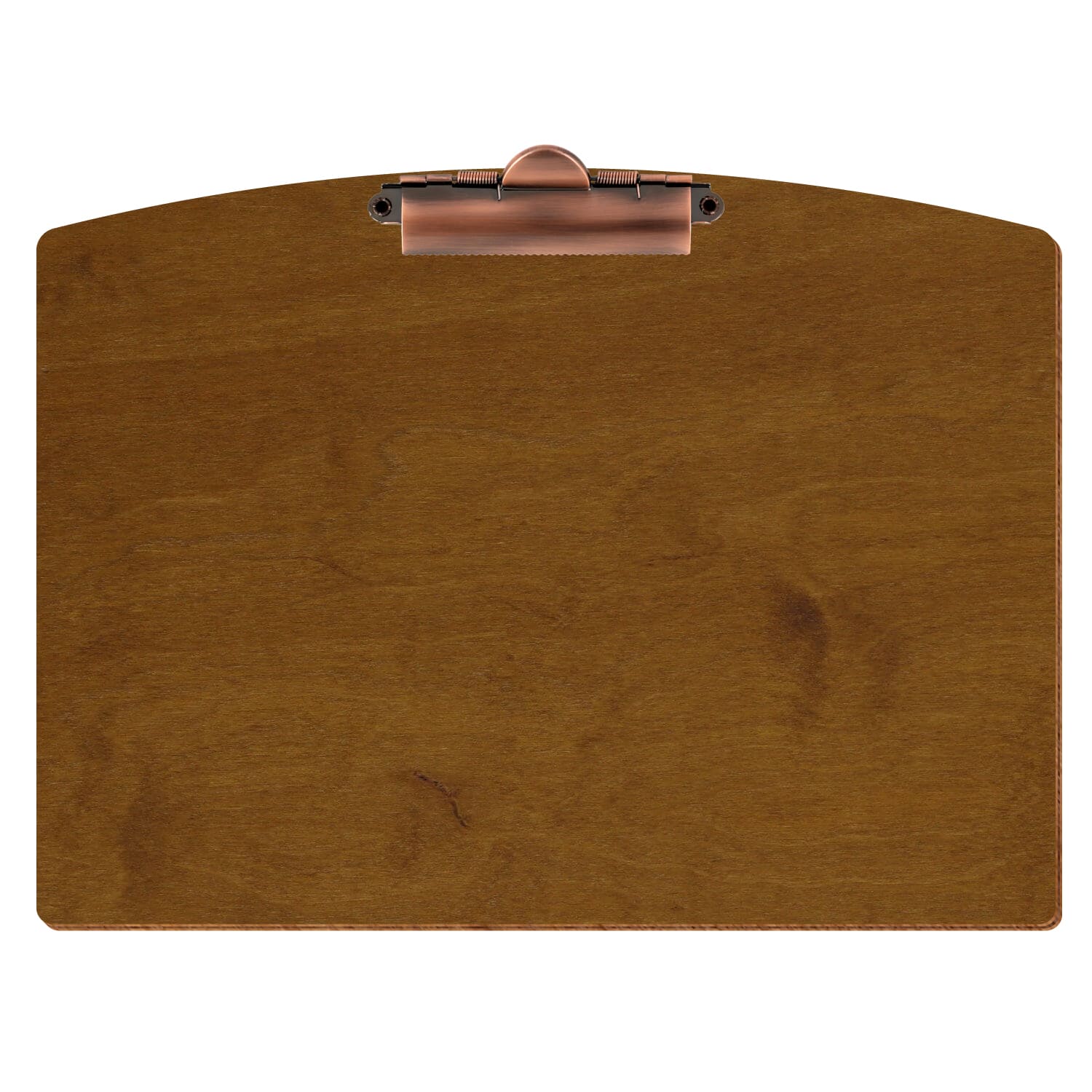 Klemmbrett Segmentform Teak A4 querkant Zahnklemme Kupfer