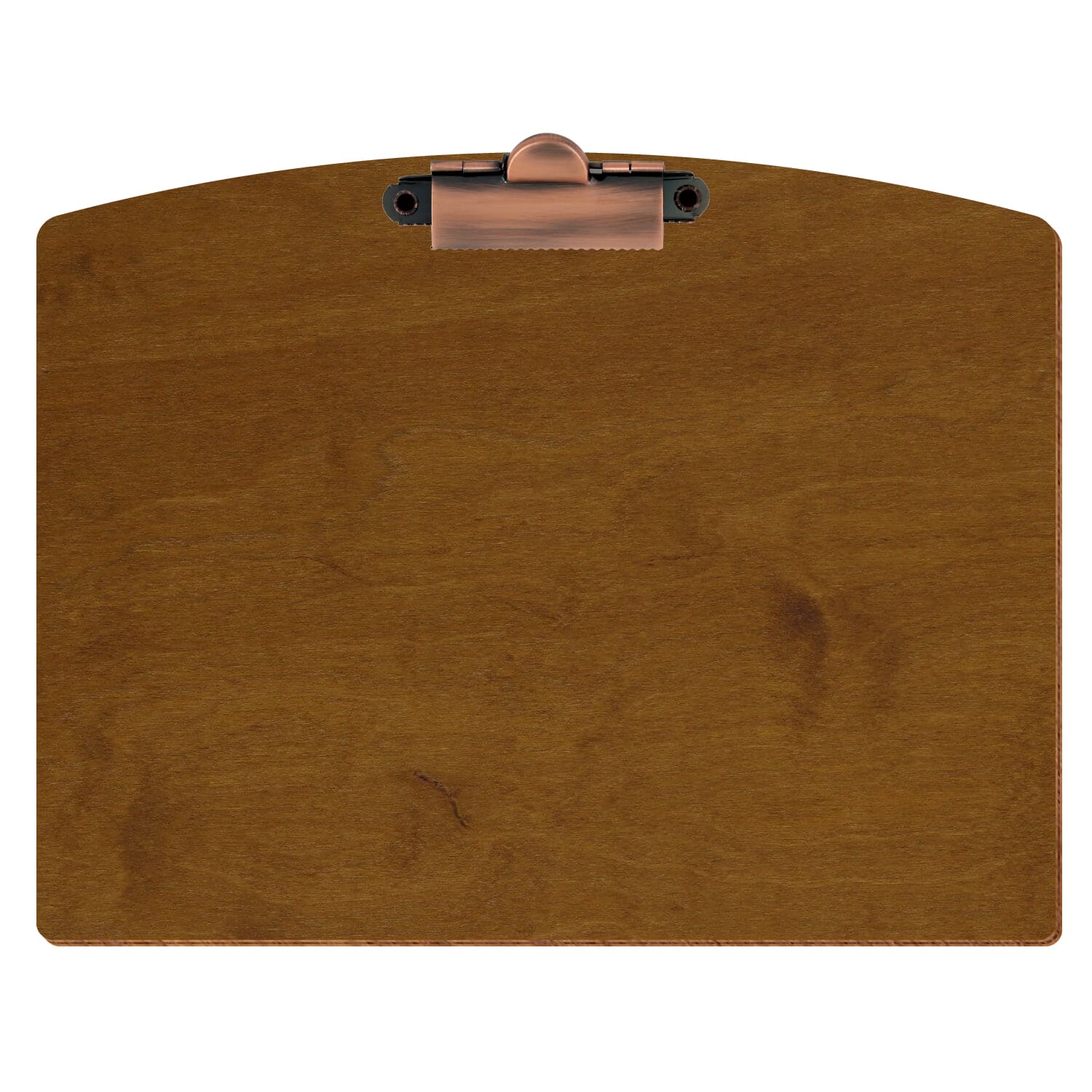 Klemmbrett Segmentform Teak A5 querkant Zahnklemme Kupfer
