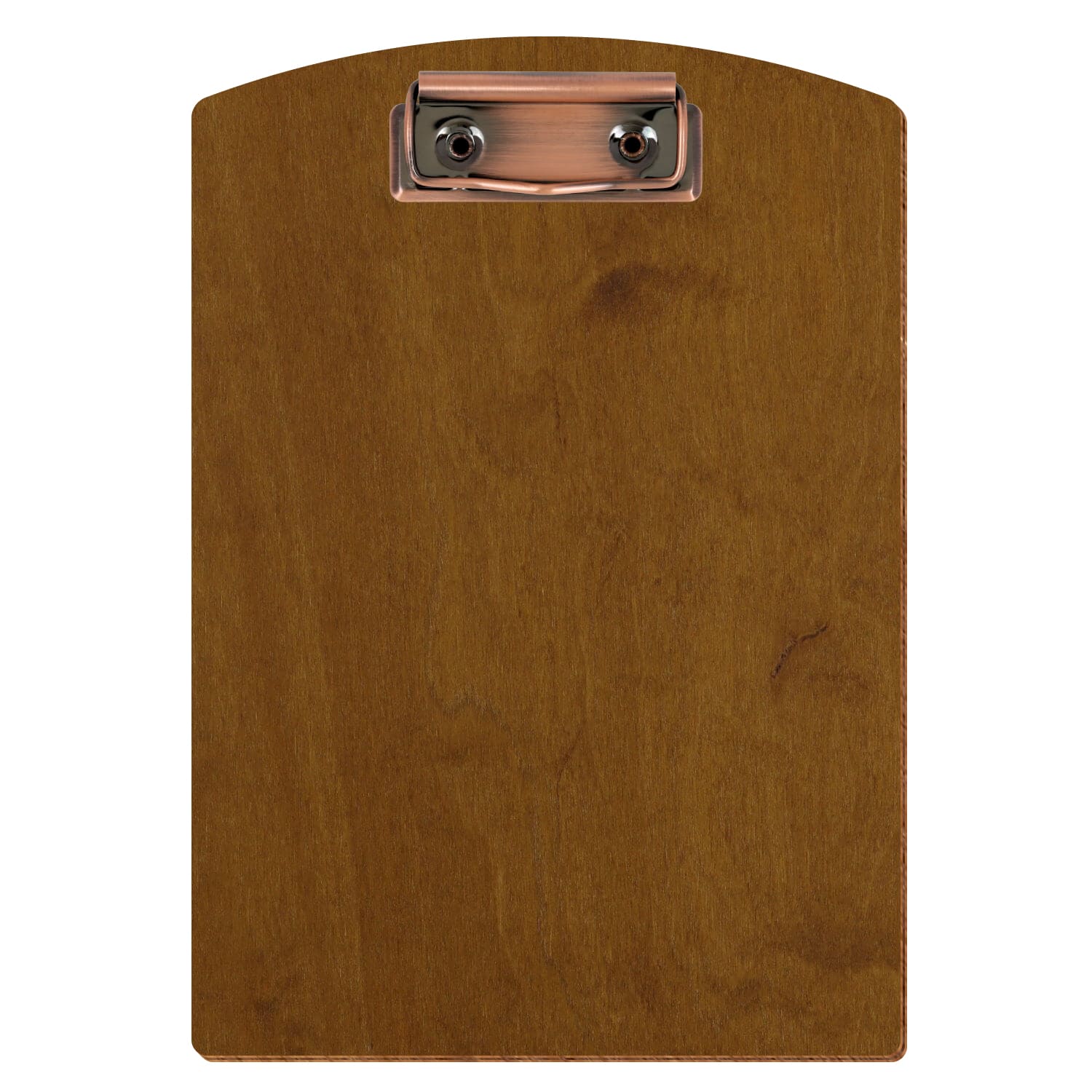 Klemmbrett Segmentform Teak A5 hochkant Bügelklemme Kupfer