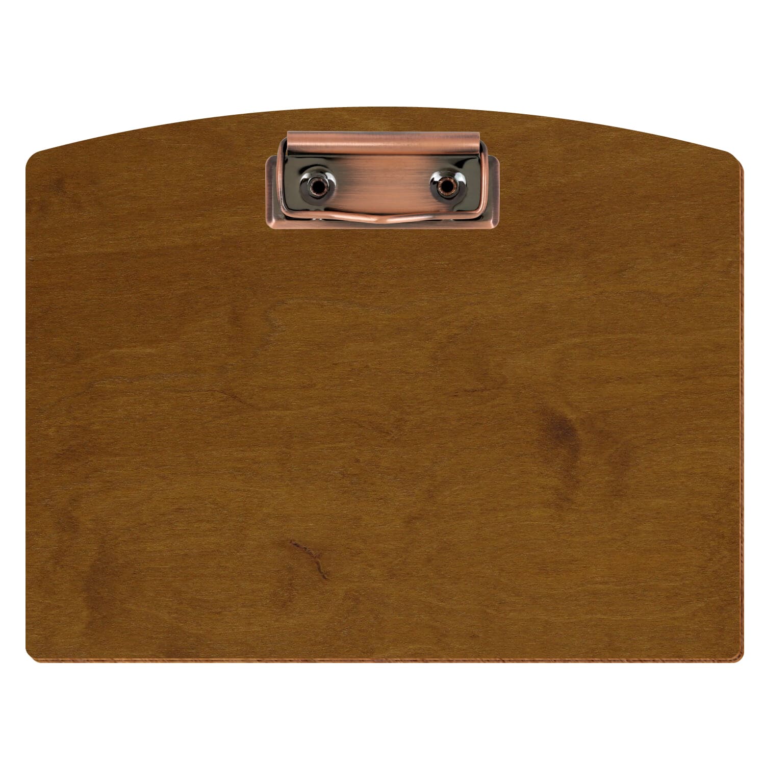 Klemmbrett Segmentform Teak A5 querkant Bügelklemme Kupfer