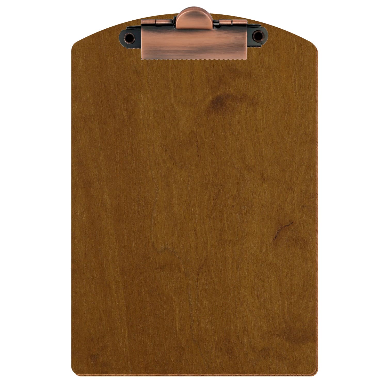 Klemmbrett Segmentform Teak A6 hochkant Zahnklemme Kupfer