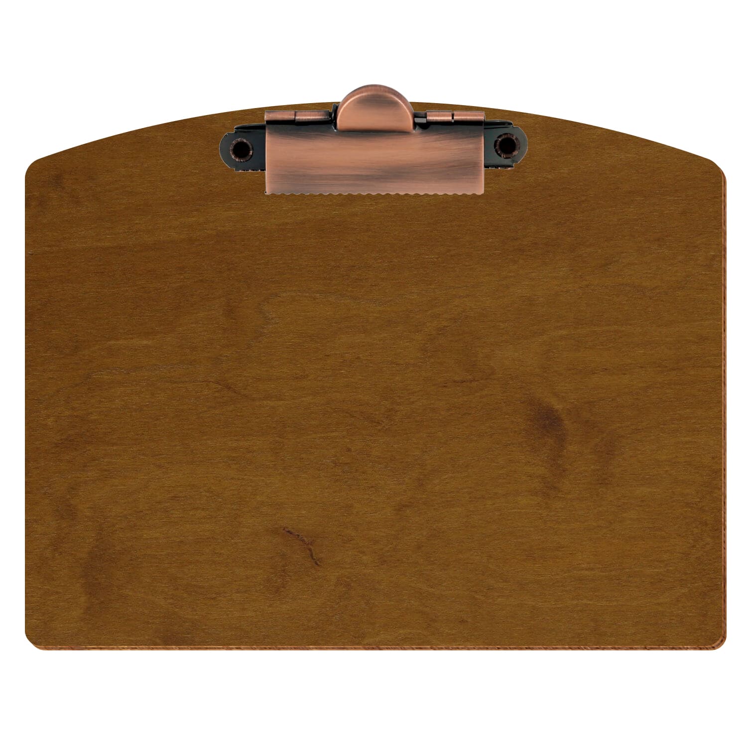 Klemmbrett Segmentform Teak A6 querkant Zahnklemme Kupfer
