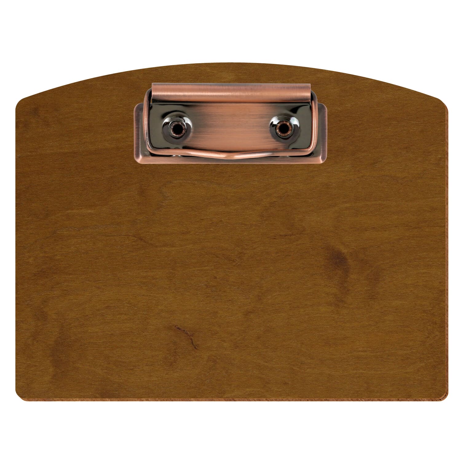 Klemmbrett Segmentform Teak A6 querkant Bügelklemme Kupfer