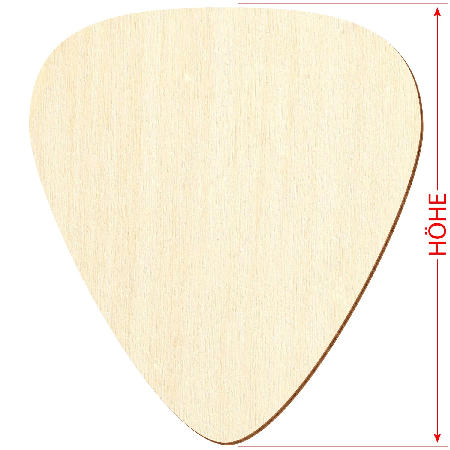 Holz Plektrum Plektron Plektar Pick- 3-50 cm Deko Basteln Größe