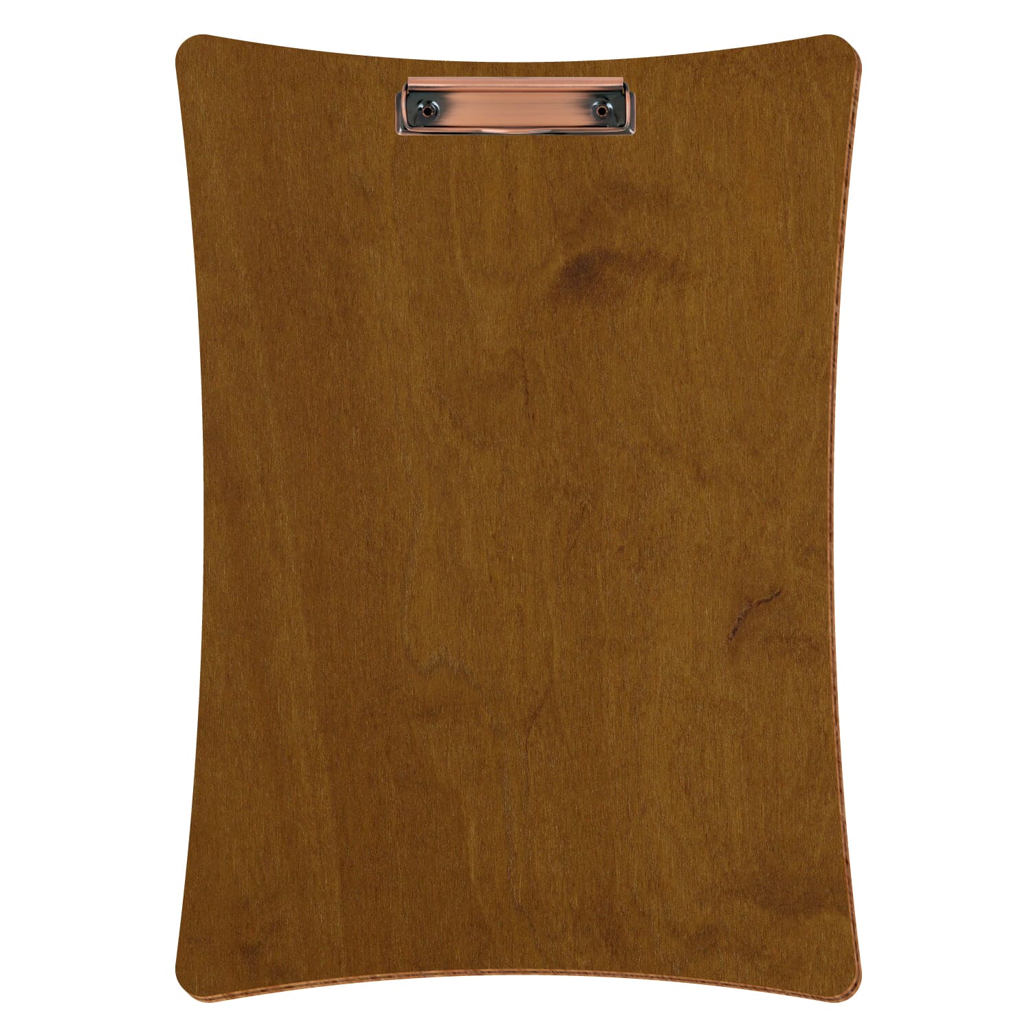 Klemmbrett konkav Teak A3 hochkant Bügelklemme Kupfer