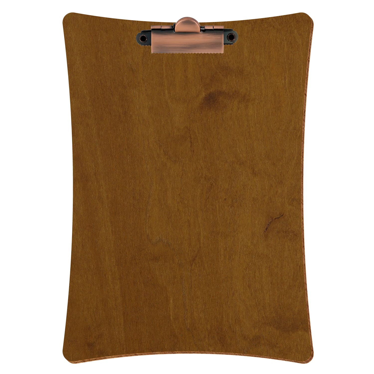 Klemmbrett konkav Teak A5 hochkant Zahnklemme Kupfer