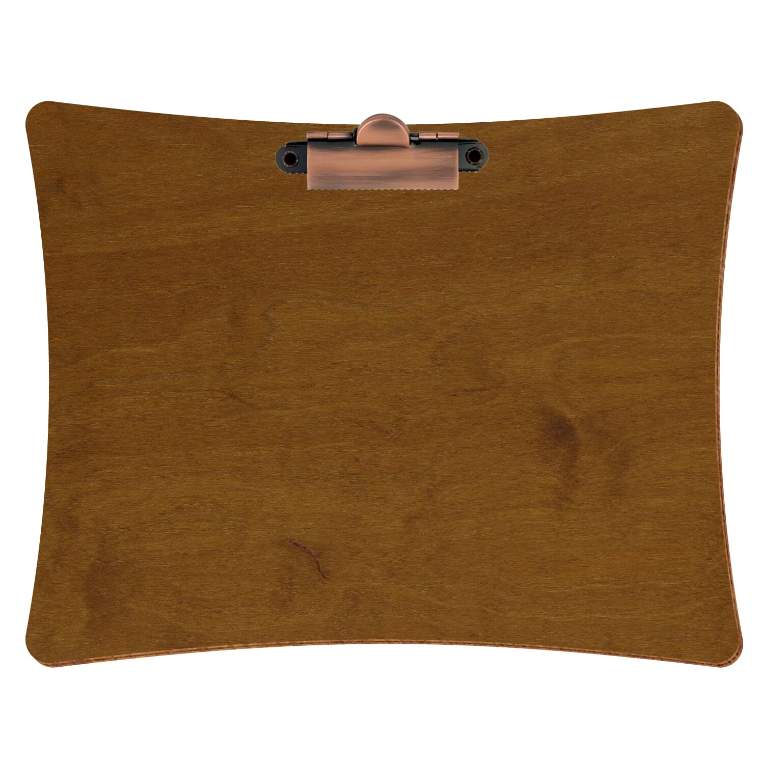 Klemmbrett konkav Teak A5 querkant Zahnklemme Kupfer