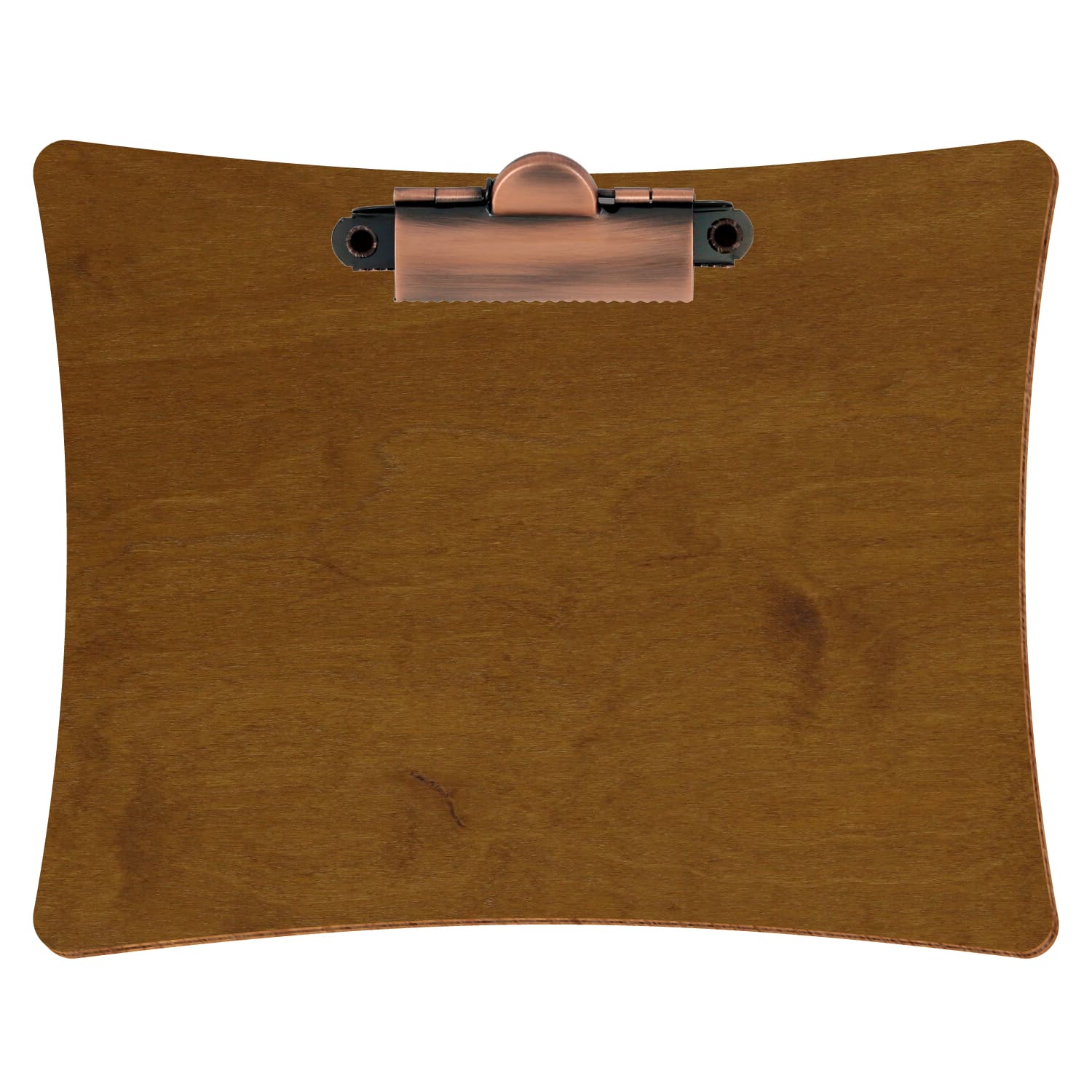Klemmbrett konkav Teak A6 querkant Zahnklemme Kupfer