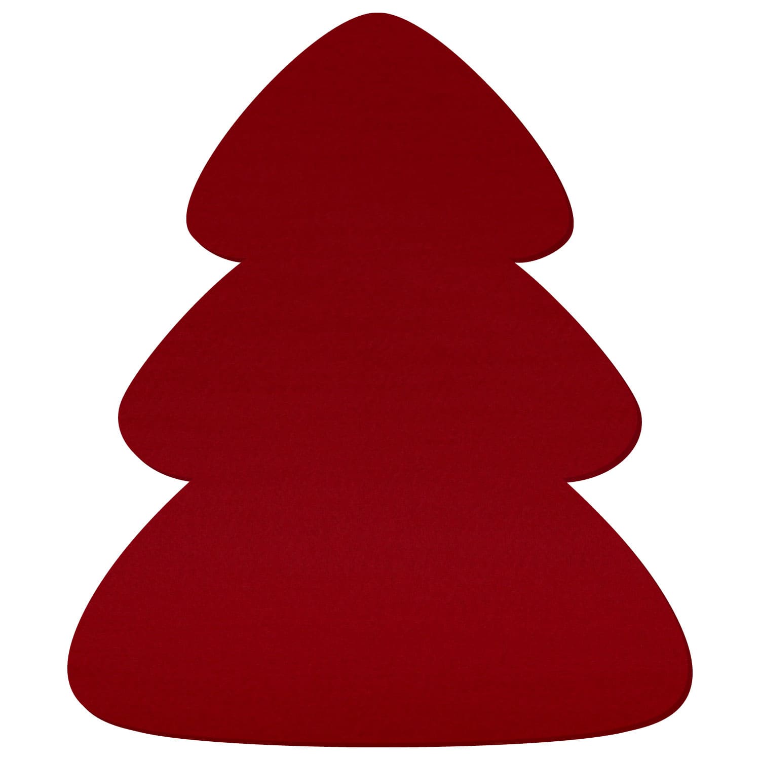Tannenbaum Filz Zuschnitt Dunkelrot 3-60cm