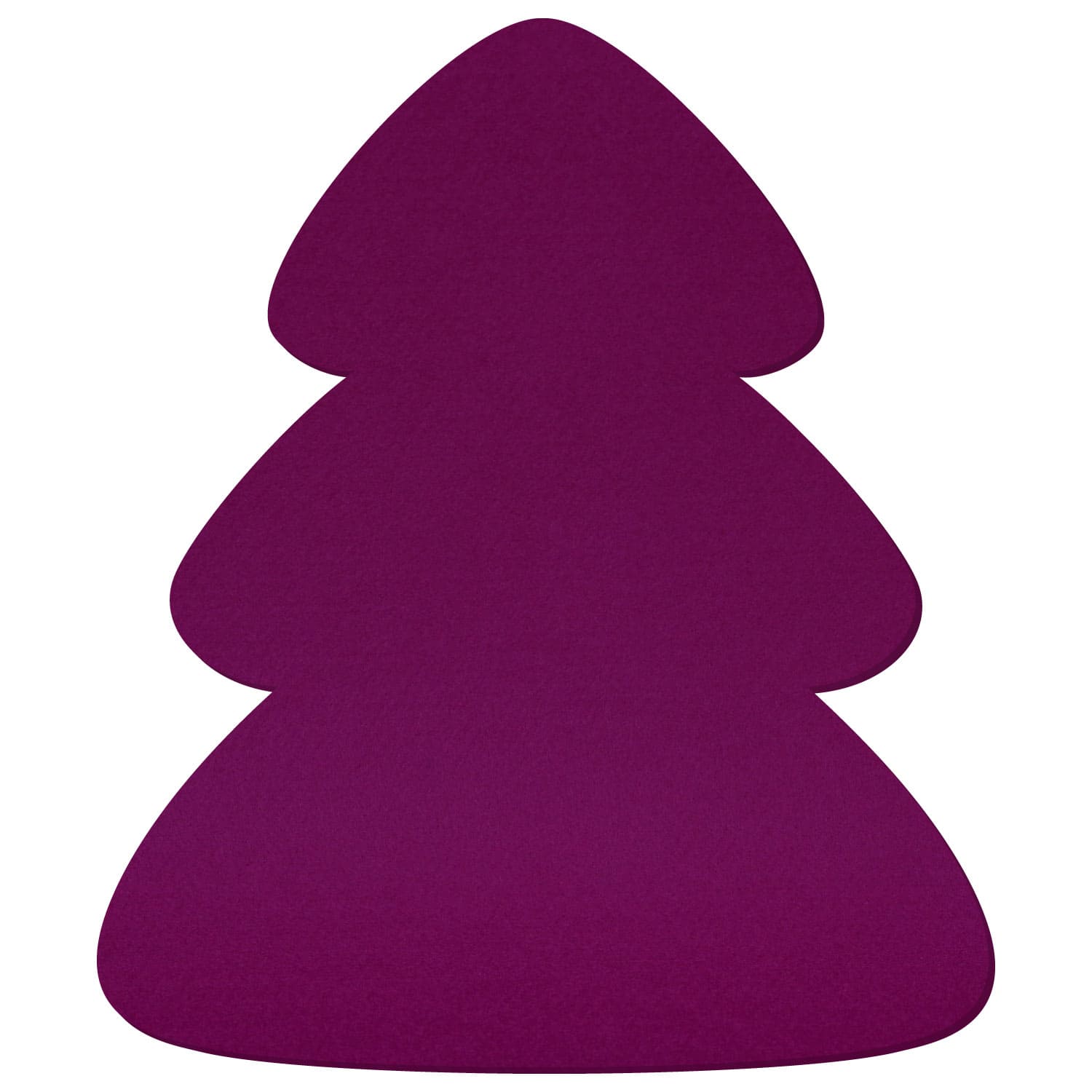 Tannenbaum Filz Zuschnitt Aubergine 3-60cm