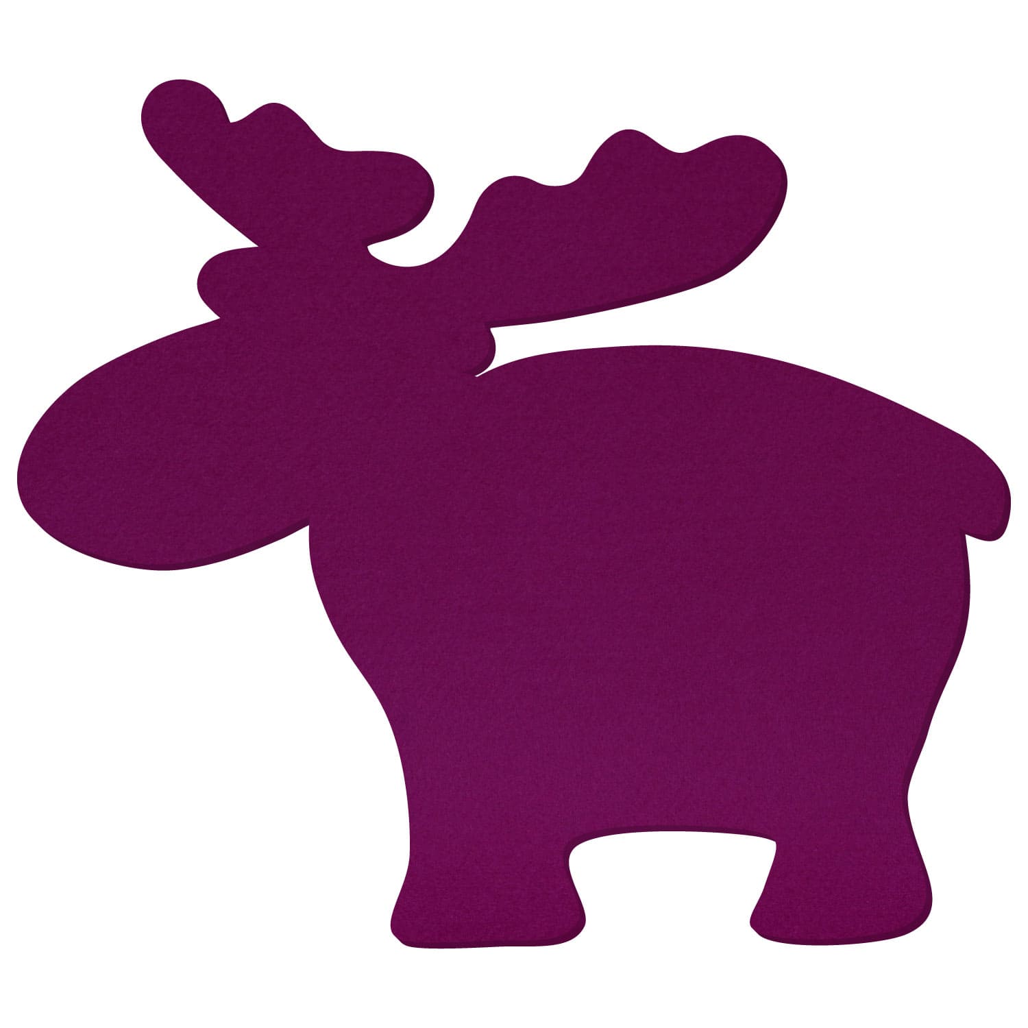 Elch Filz Zuschnitt Aubergine 3-60cm