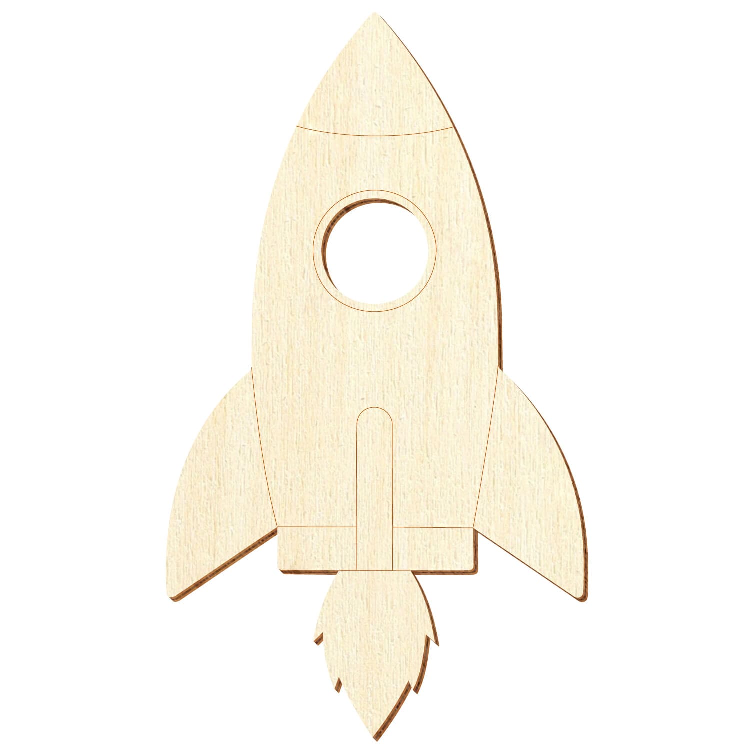 Rakete V2 Holz Zuschnitt 5-50cm