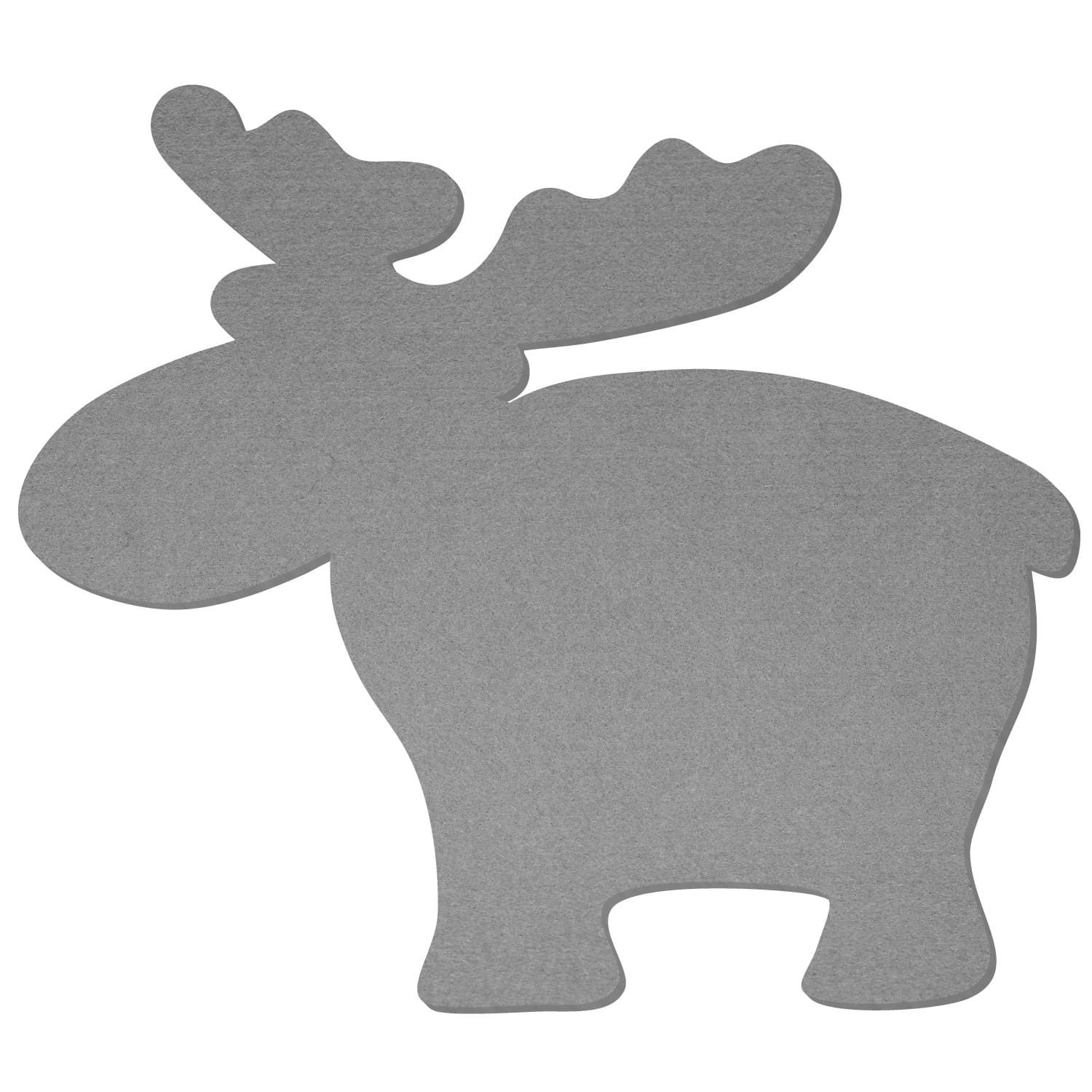 Elch Filz Zuschnitt Grau 3-60cm