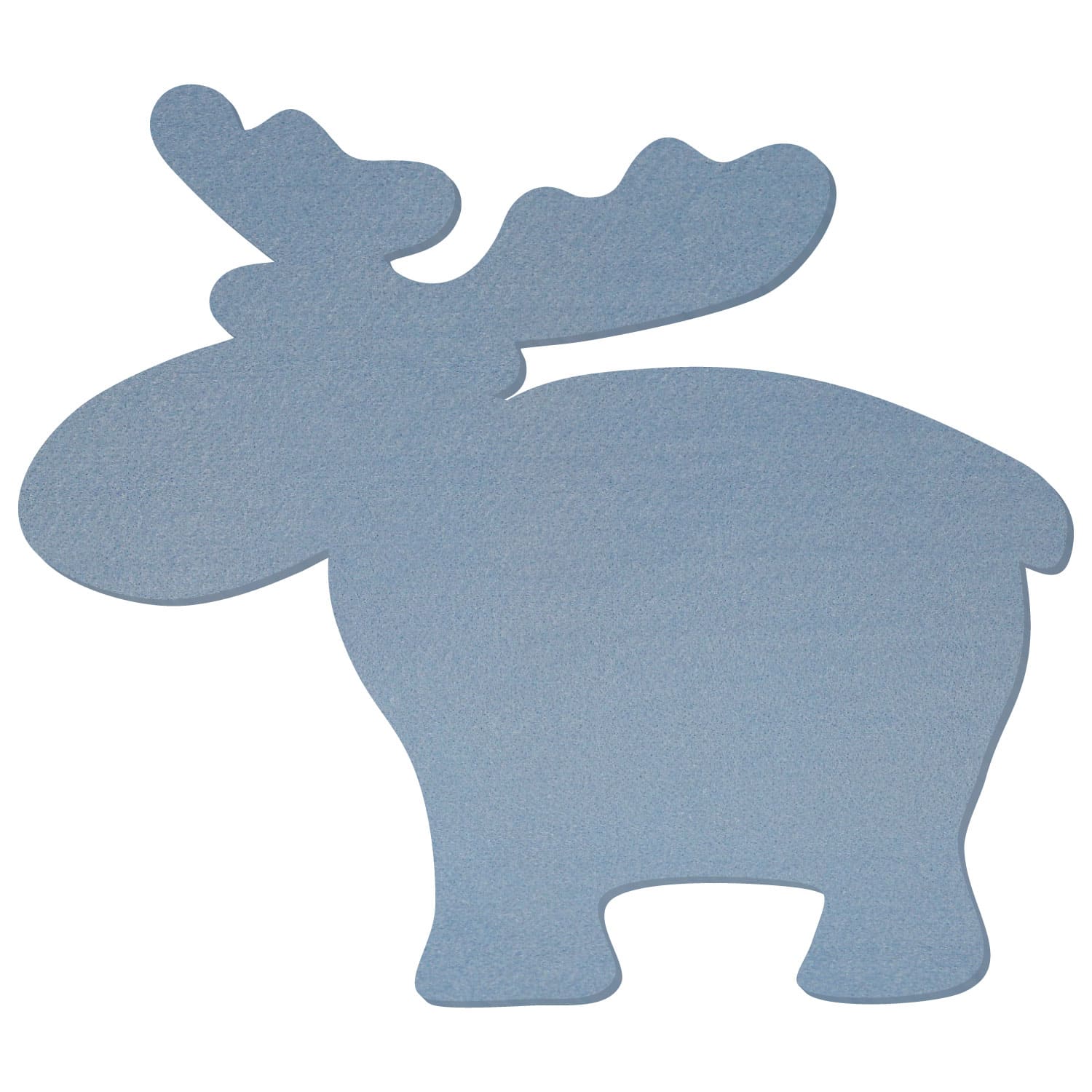 Elch Filz Zuschnitt Hellblau 3-60cm