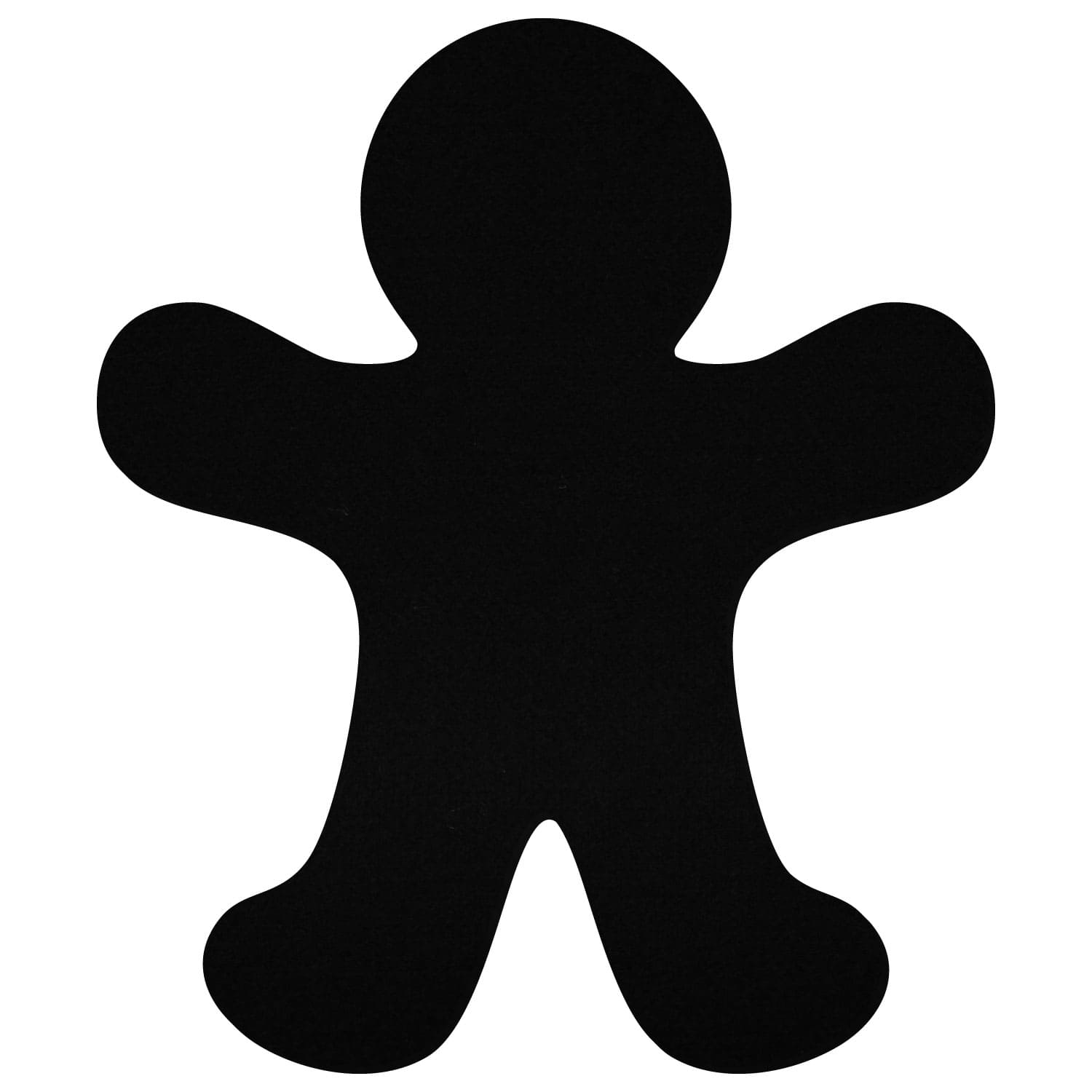 Lebkuchenmann Filz Zuschnitt Schwarz 3-60cm