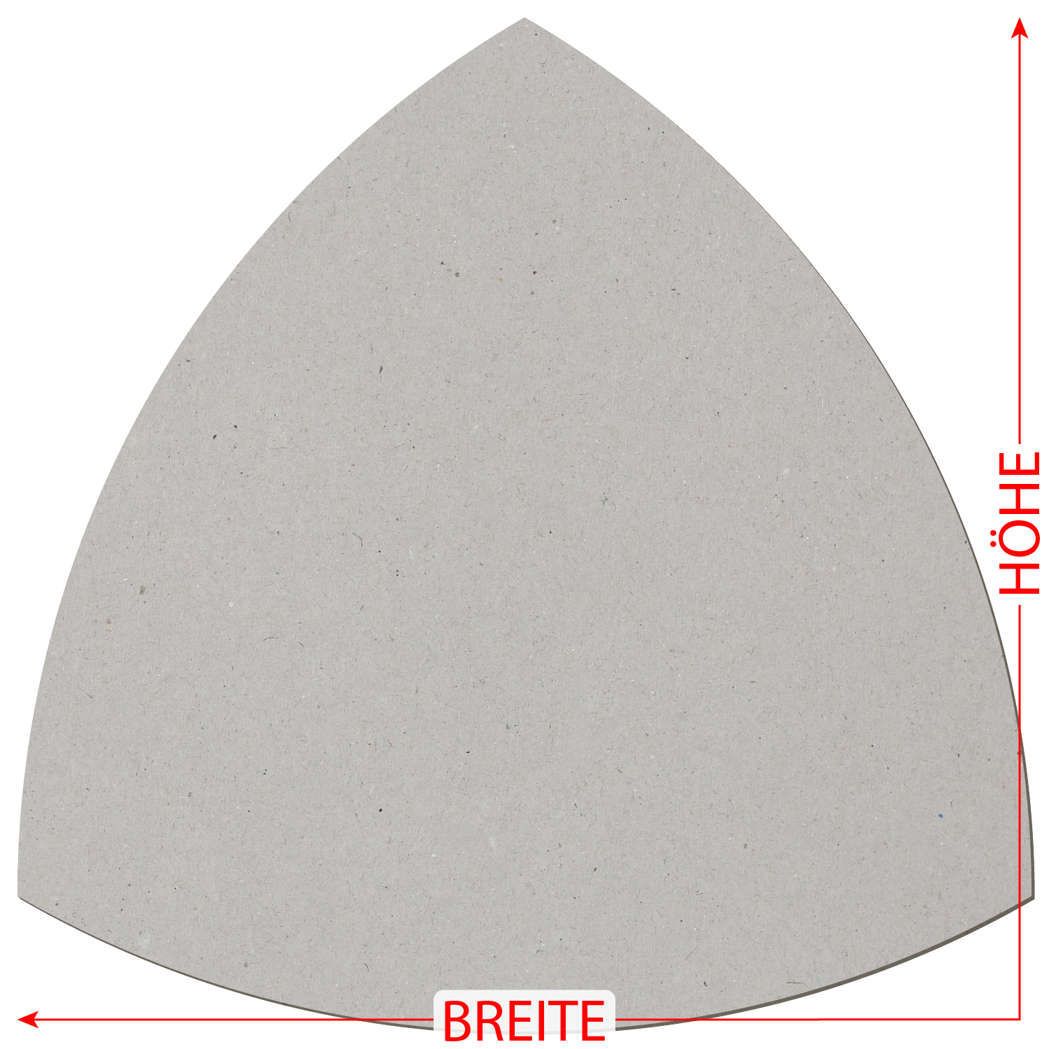 Pappe Gleichdick Bogendreieck - Deko Basteln 3-50cm Größe