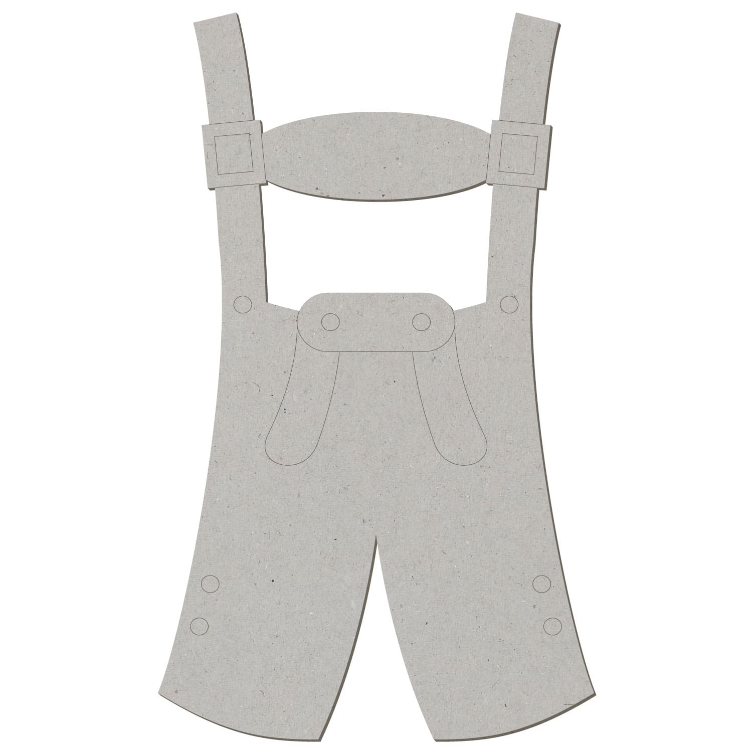 Lederhose Latzhose V1 Pappe Zuschnitt 5-50cm