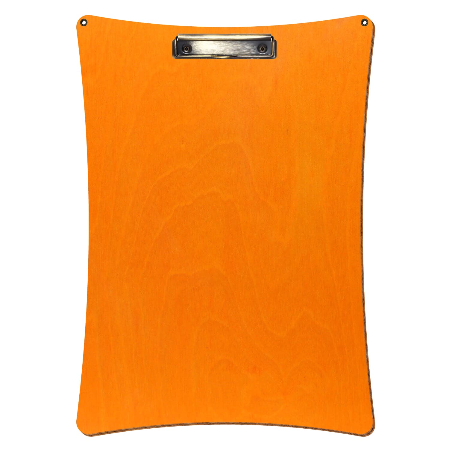 Klemmbrett konkav mit 2 Ösen Orange A3 hochkant Bügelklemme antik