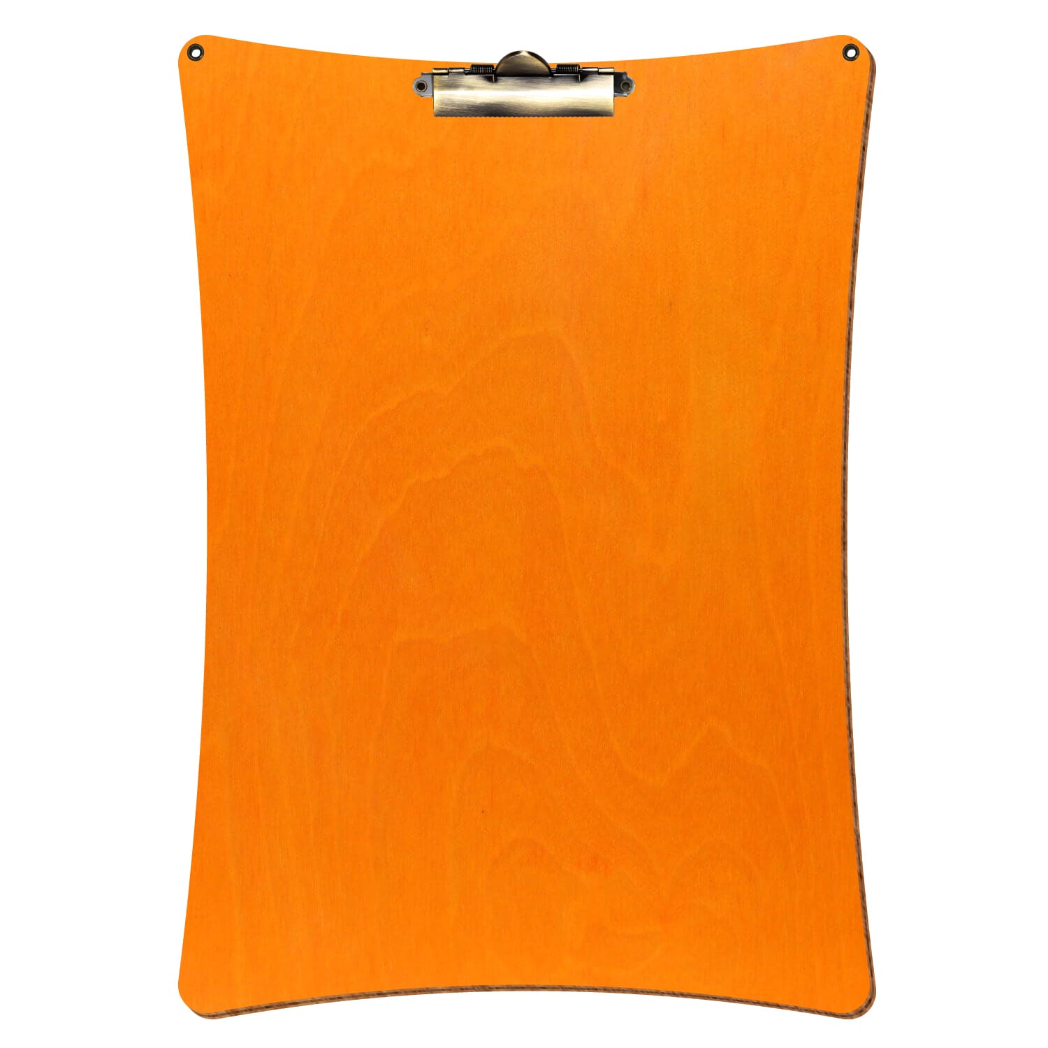 Klemmbrett konkav mit 2 Ösen Orange A3 hochkant Zahnklemme antik