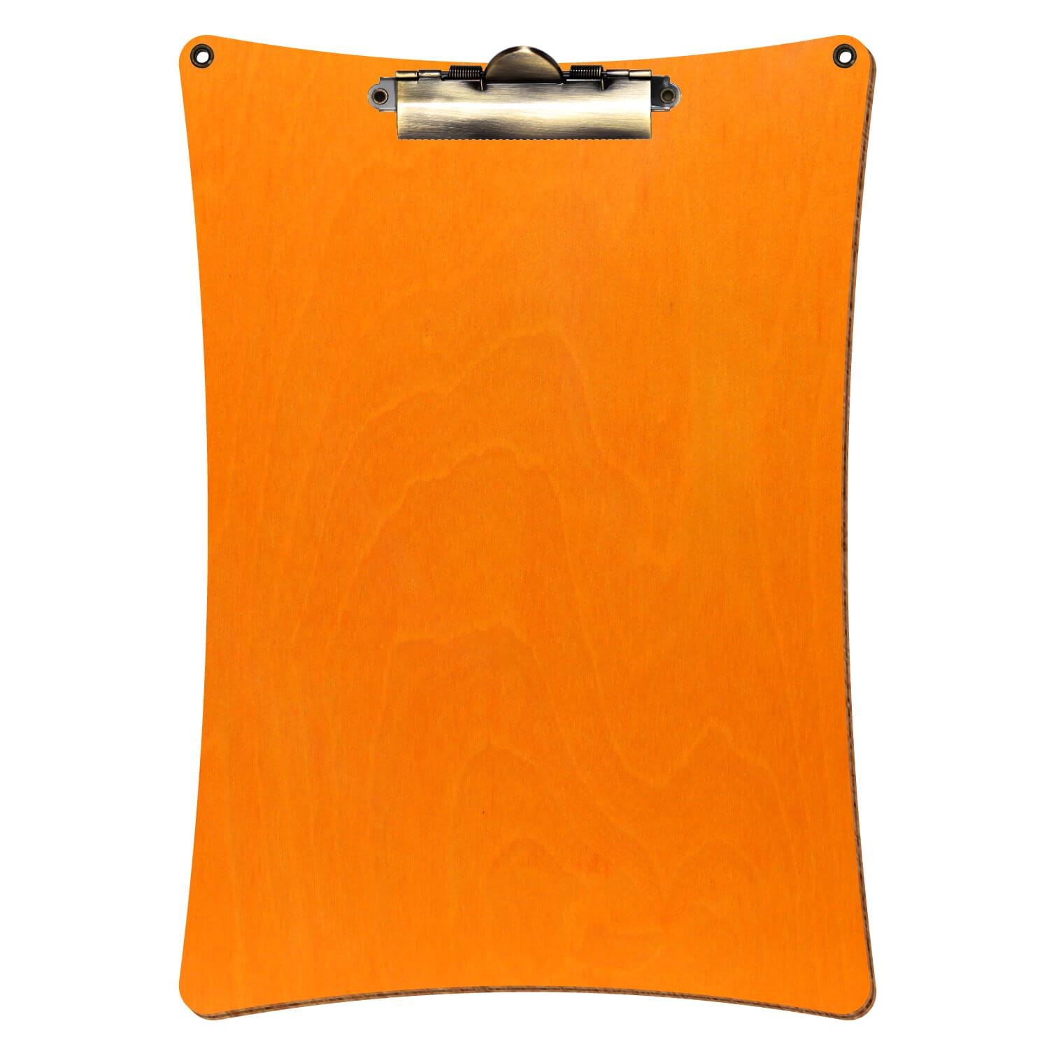 Klemmbrett konkav mit 2 Ösen Orange A4 hochkant Zahnklemme antik