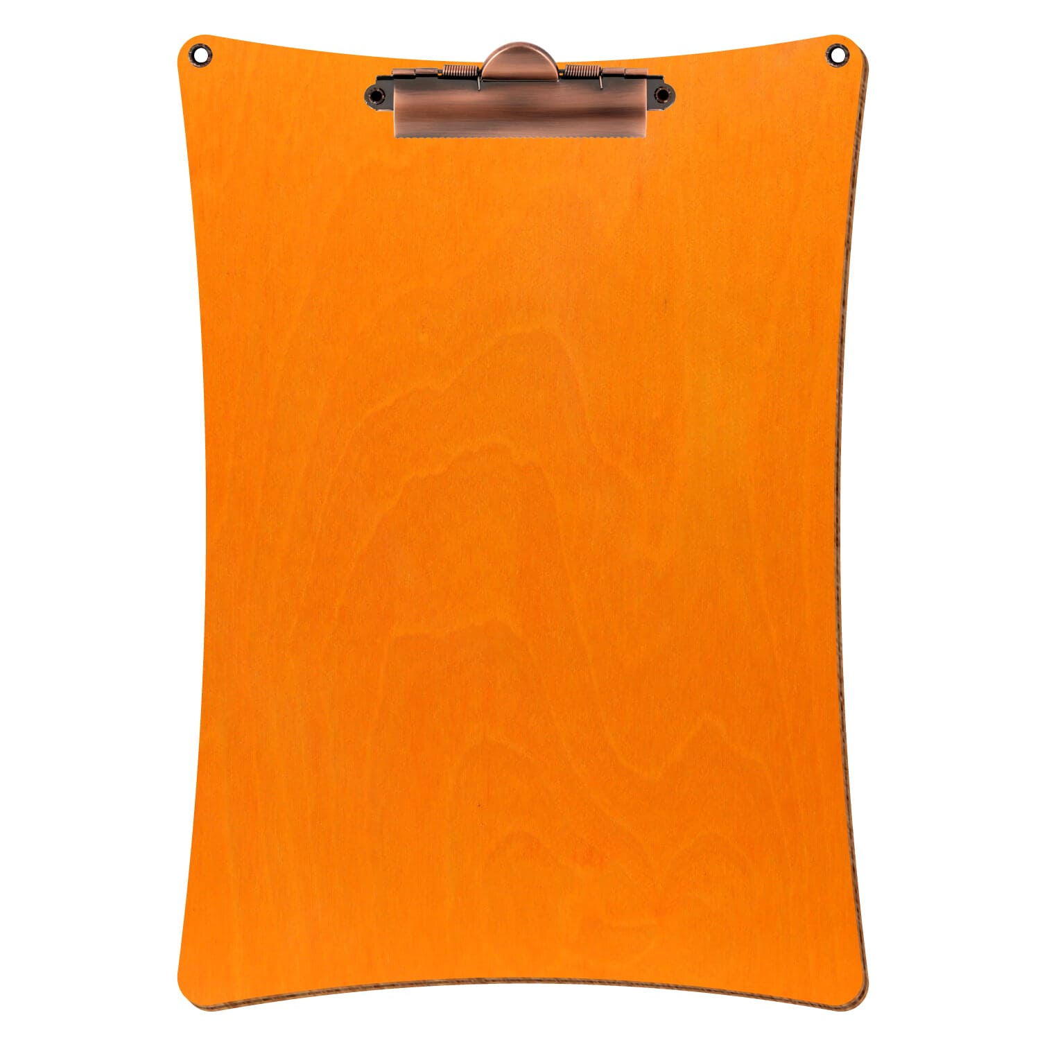 Klemmbrett konkav mit 2 Ösen Orange A4 hochkant Zahnklemme Kupfer