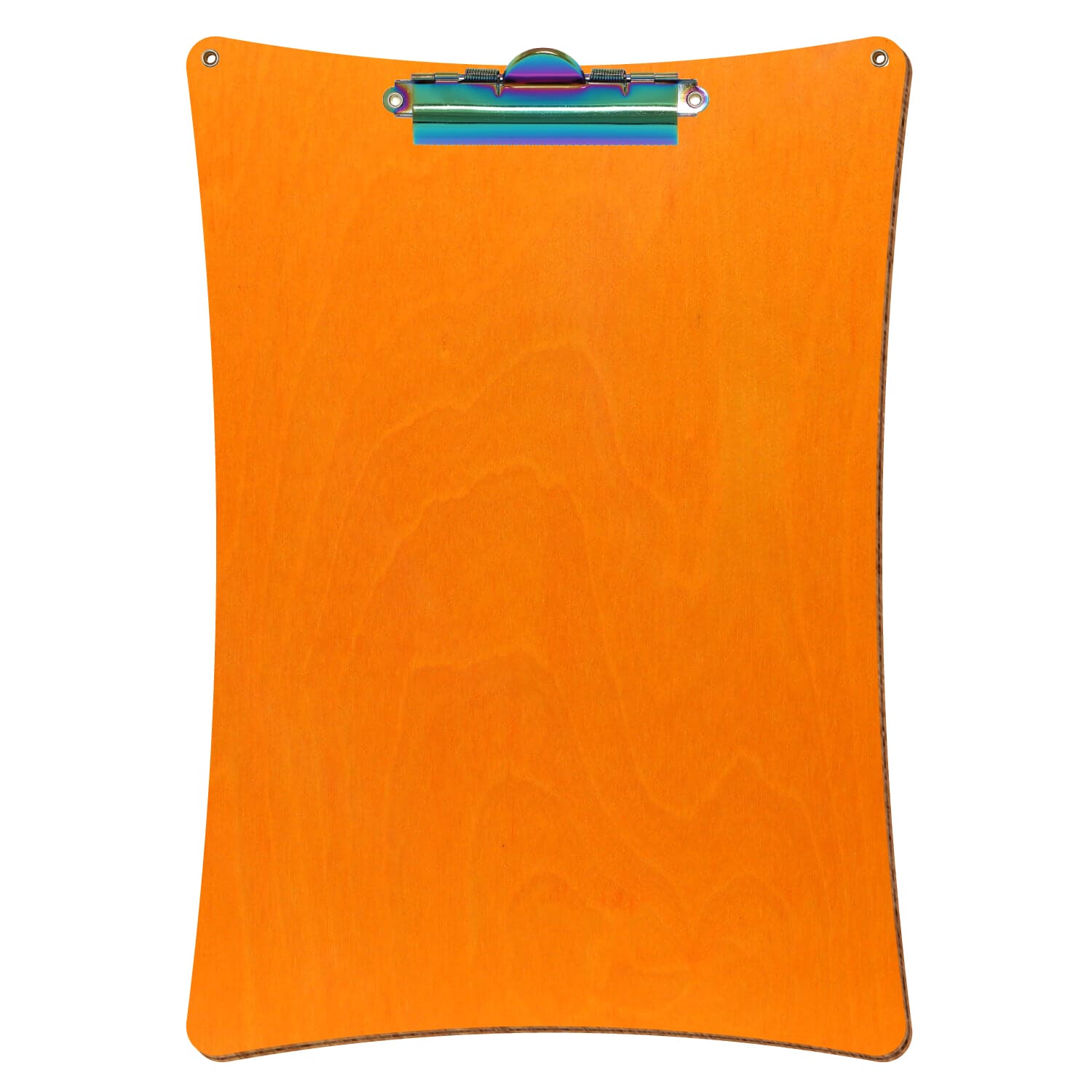 Klemmbrett konkav mit 2 Ösen Orange A4 hochkant Zahnklemme Regenbogen
