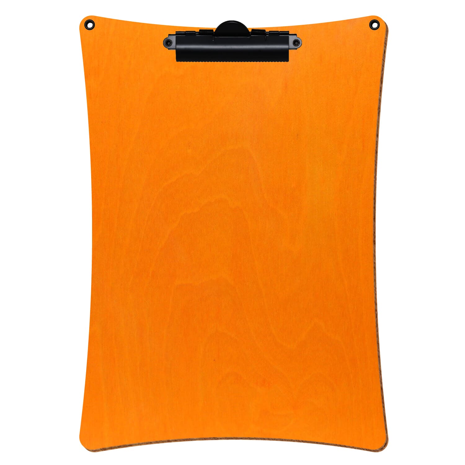 Klemmbrett konkav mit 2 Ösen Orange A4 hochkant Zahnklemme schwarz