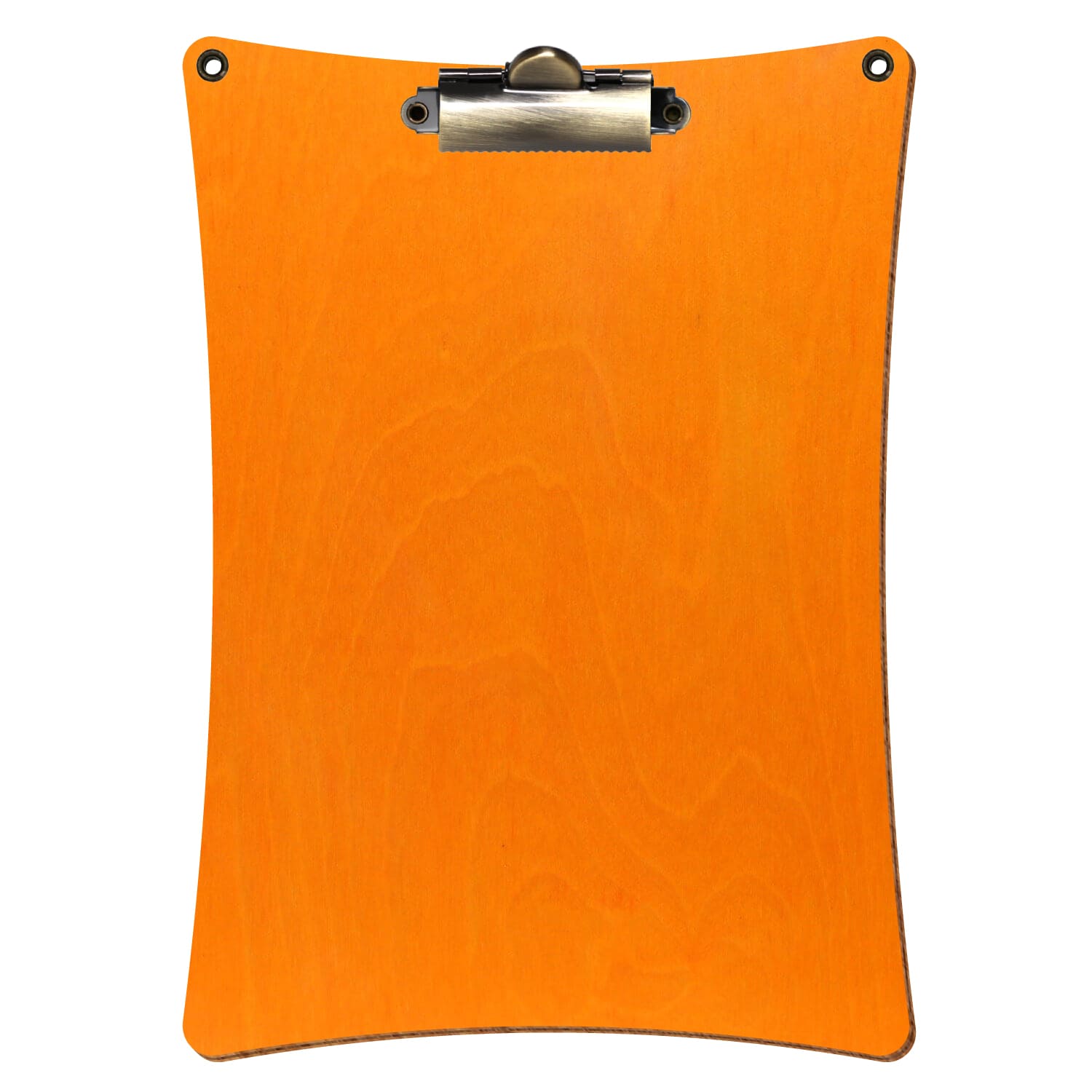 Klemmbrett konkav mit 2 Ösen Orange A5 hochkant Zahnklemme antik