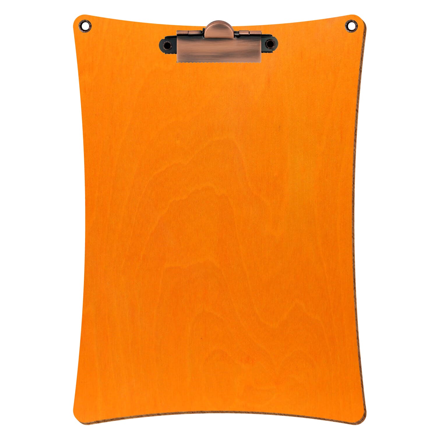 Klemmbrett konkav mit 2 Ösen Orange A5 hochkant Zahnklemme Kupfer