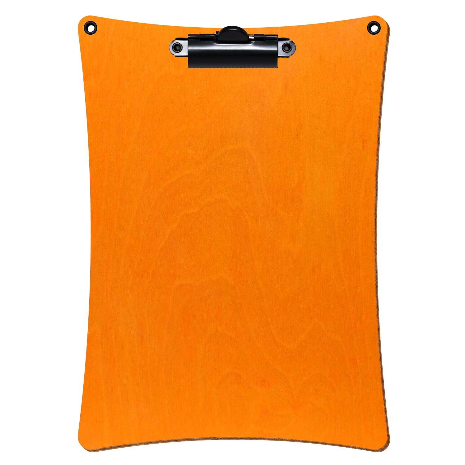 Klemmbrett konkav mit 2 Ösen Orange A5 hochkant Zahnklemme schwarz