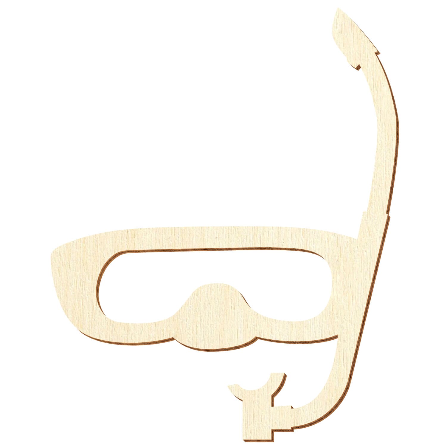 Schnorchel Taucherbrille Holz Zuschnitt 5-50cm
