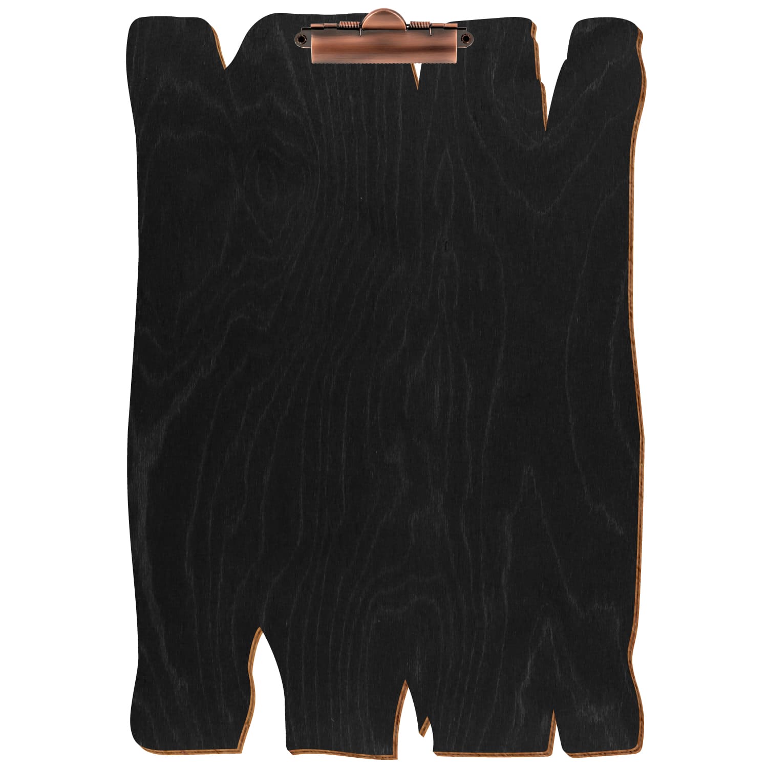 Klemmbrett Holzbrettform Anthrazit A3 hochkant Zahnklemme Kupfer