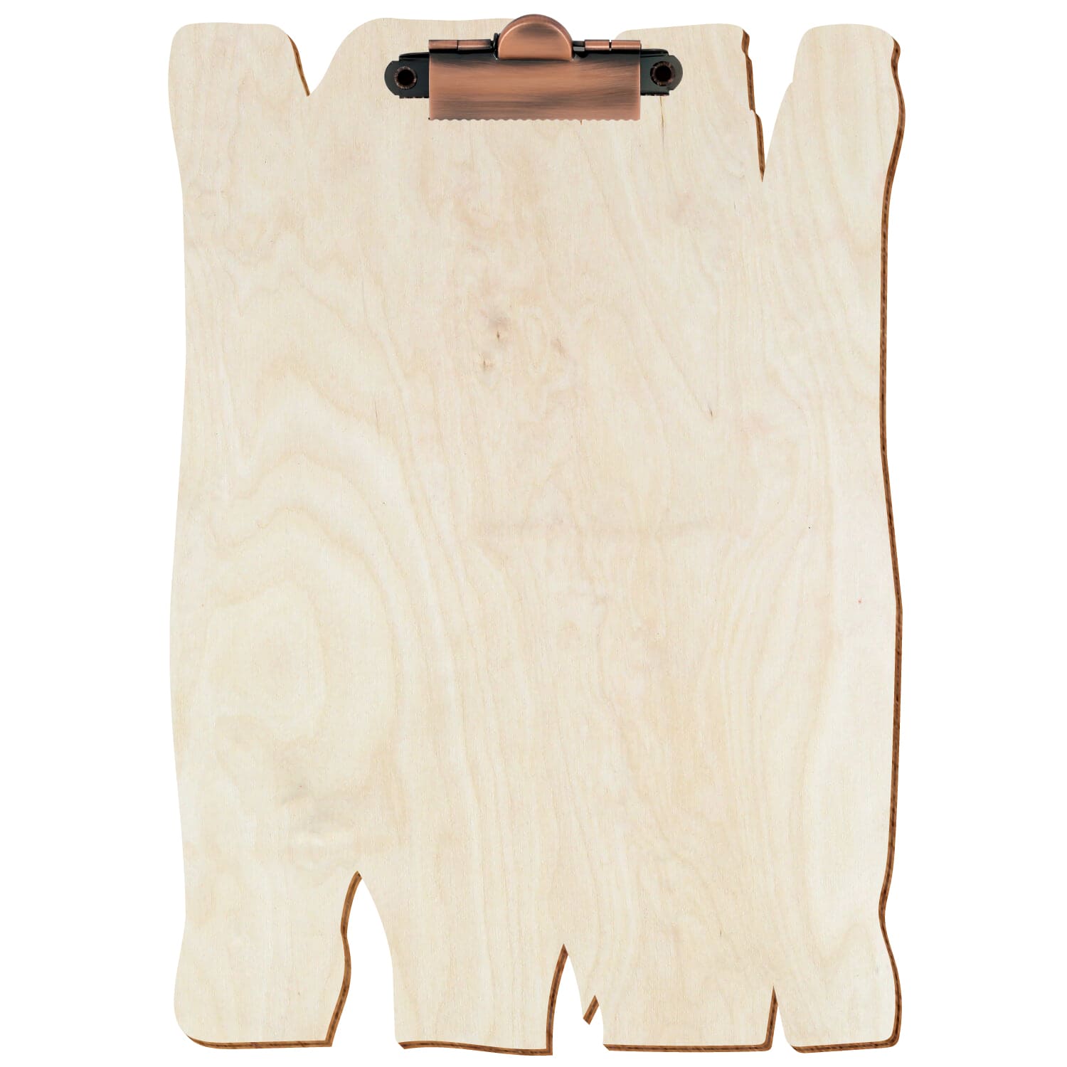 Klemmbrett Holzbrettform Birke natur A5 hochkant Zahnklemme Kupfer