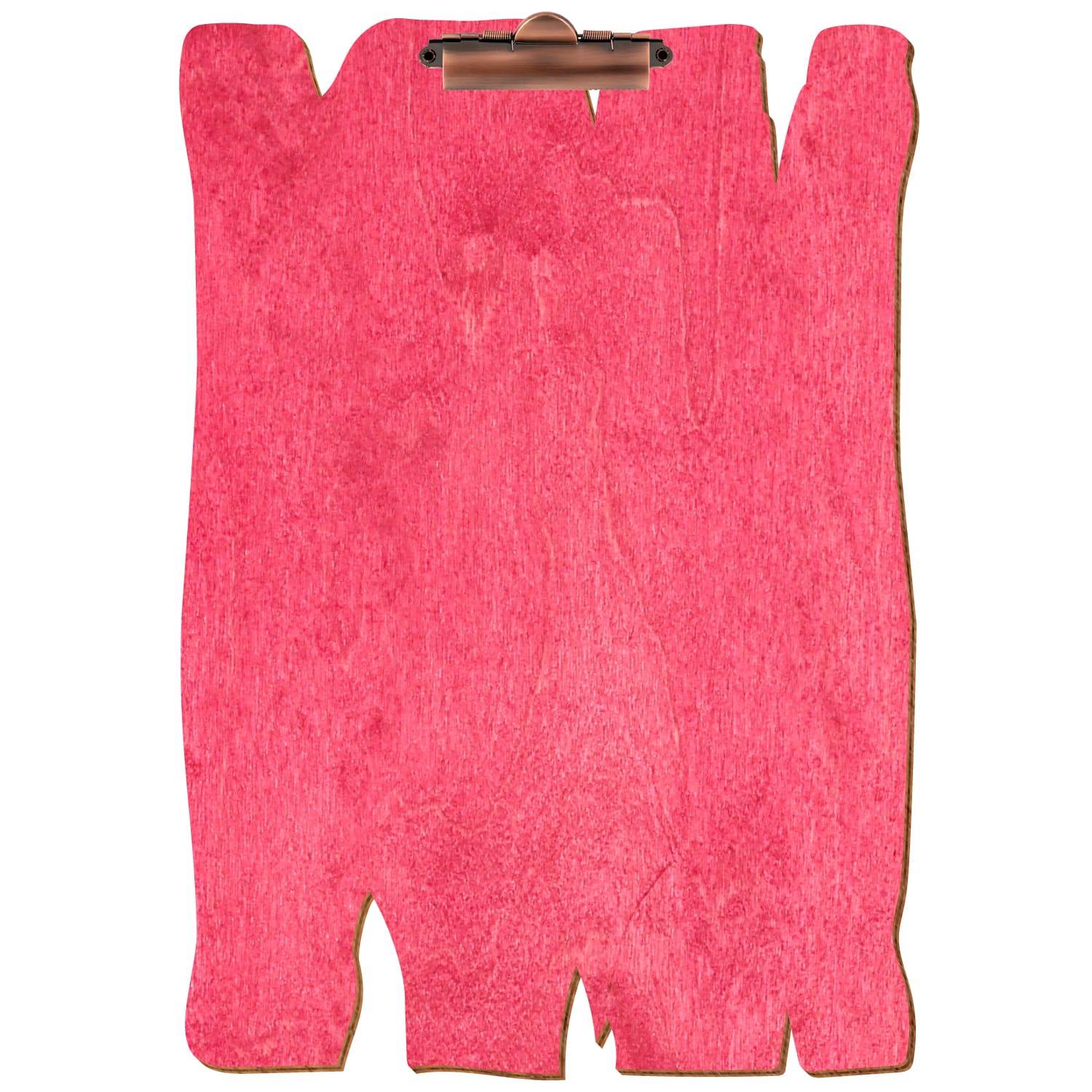 Klemmbrett Holzbrettform Dunkelpink A3 hochkant Zahnklemme Kupfer