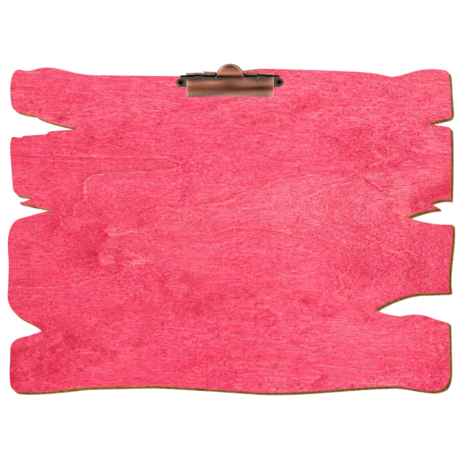 Klemmbrett Holzbrettform Dunkelpink A3 querkant Zahnklemme Kupfer
