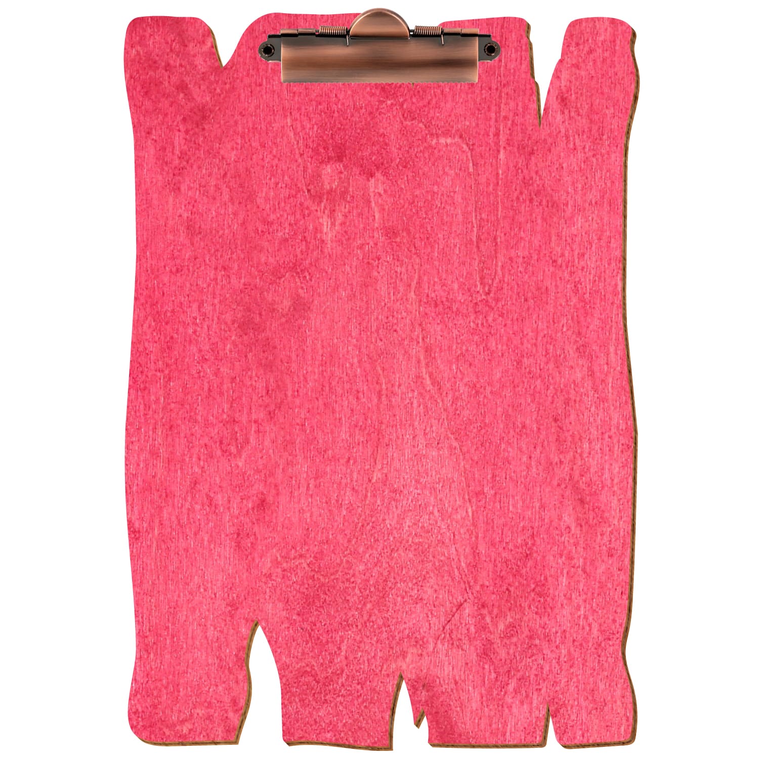 Klemmbrett Holzbrettform Dunkelpink A4 hochkant Zahnklemme Kupfer