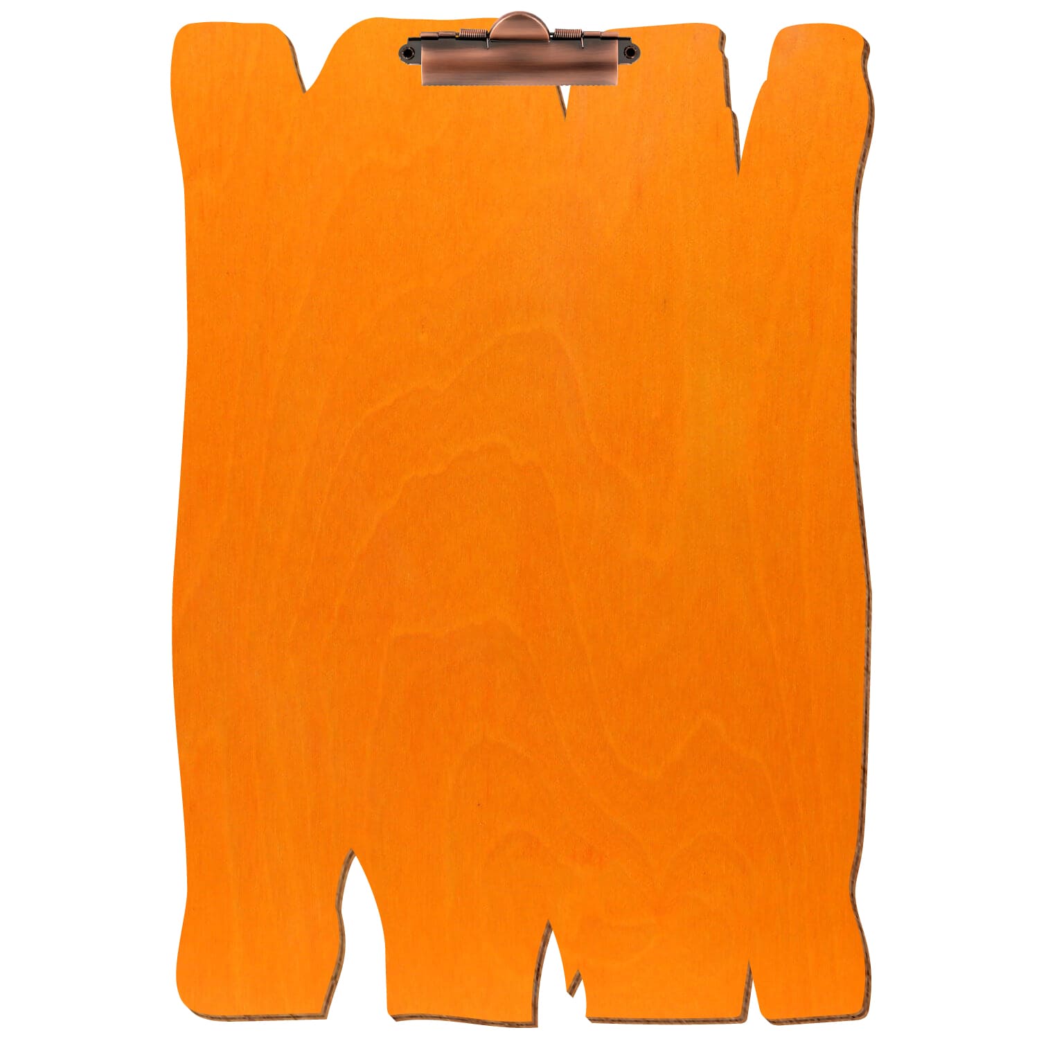 Klemmbrett Holzbrettform Orange A3 hochkant Zahnklemme Kupfer