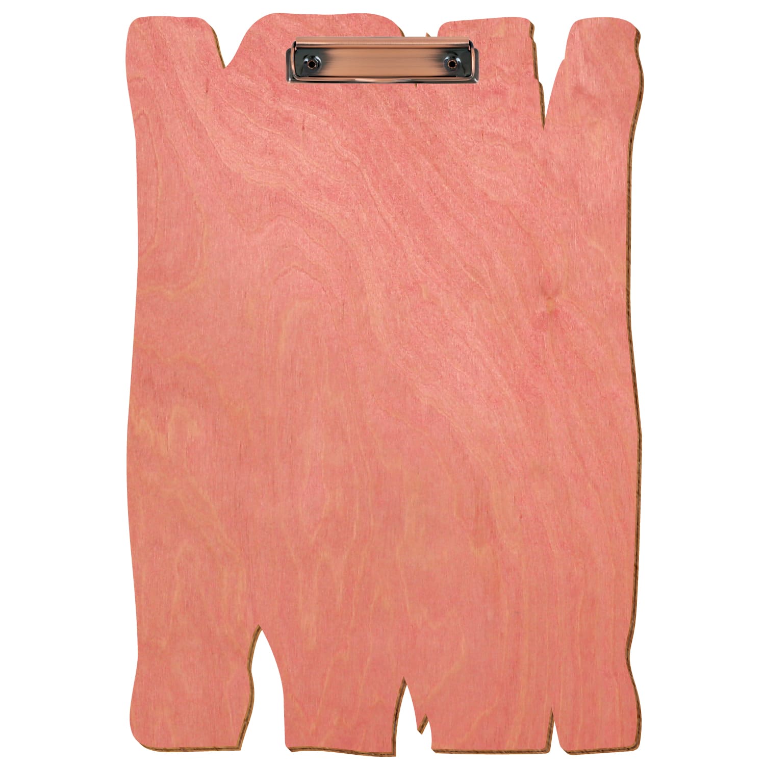 Klemmbrett Holzbrettform Rosa A3 hochkant Bügelklemme Kupfer