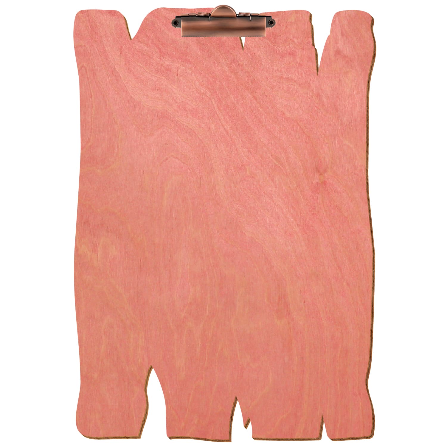 Klemmbrett Holzbrettform Rosa A3 hochkant Zahnklemme Kupfer