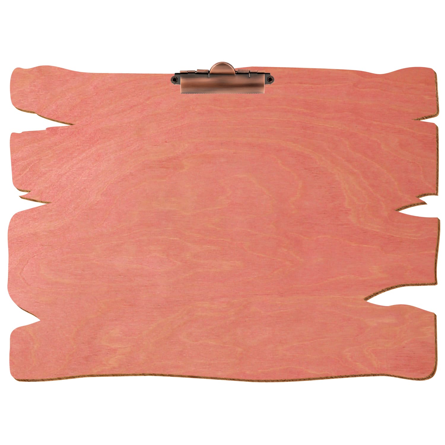Klemmbrett Holzbrettform Rosa A3 querkant Zahnklemme Kupfer