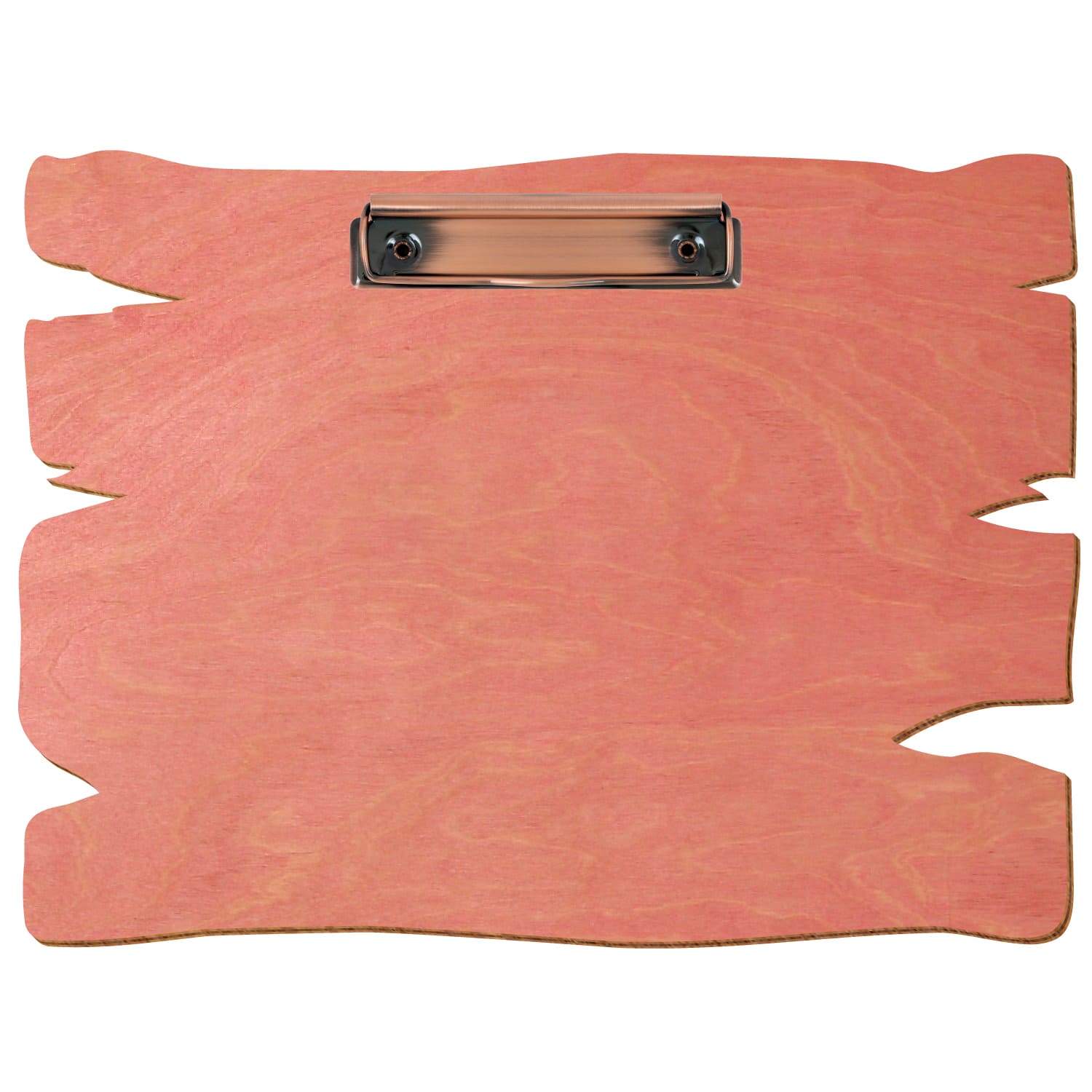 Klemmbrett Holzbrettform Rosa A4 querkant Bügelklemme Kupfer